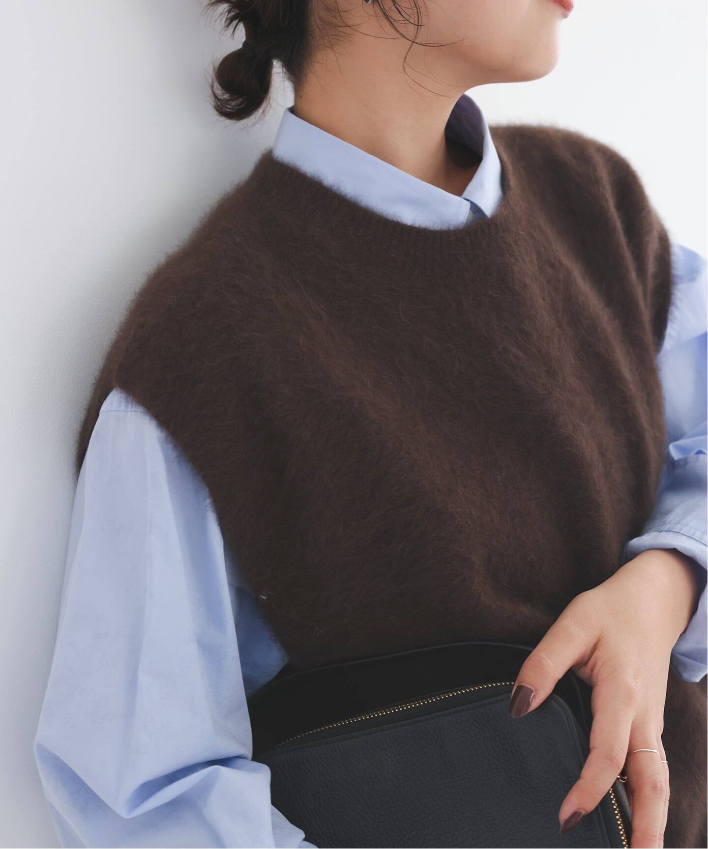 ※今季売切商品※【SLOBE IENA】フォックスアルパカニットベスト　グレー SLOBE IENA｜フォックスアルパカ ニットベスト | Rakuten Fashion(楽天