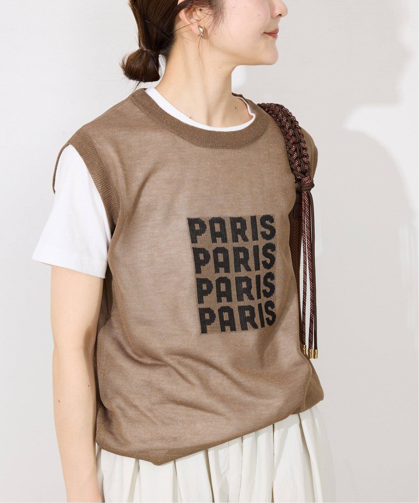 ニット セーター PARISロゴシアーニット レディース PARISロゴシアーニット（ニット／セーター）｜SLOBE IENA