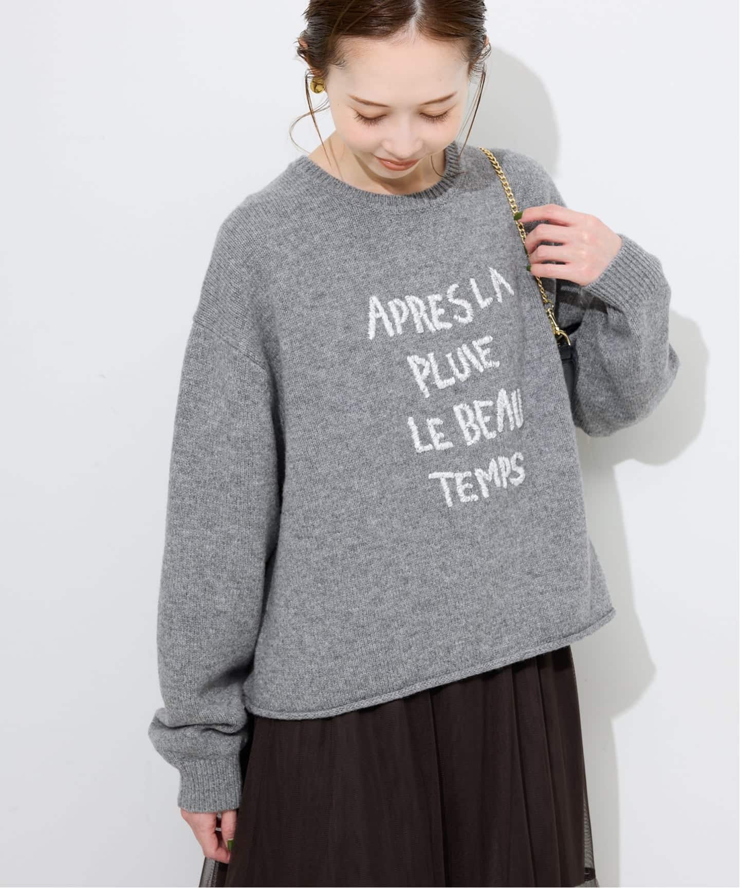 エンブロイダリーロゴニット（ニット／セーター）｜SLOBE IENA