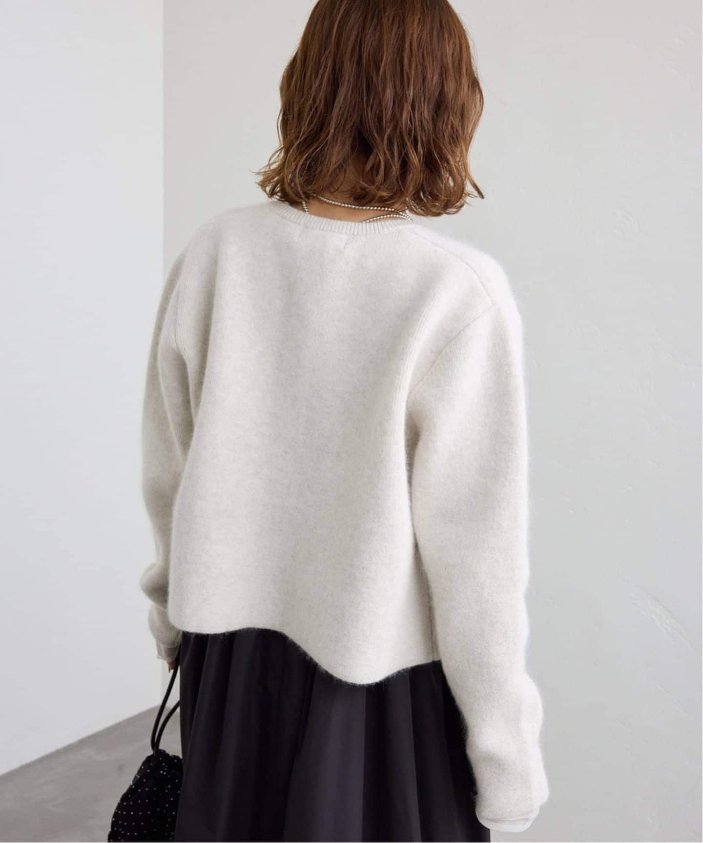 追加》ウォッシャブルファーリーダブルフェイスカーディガン