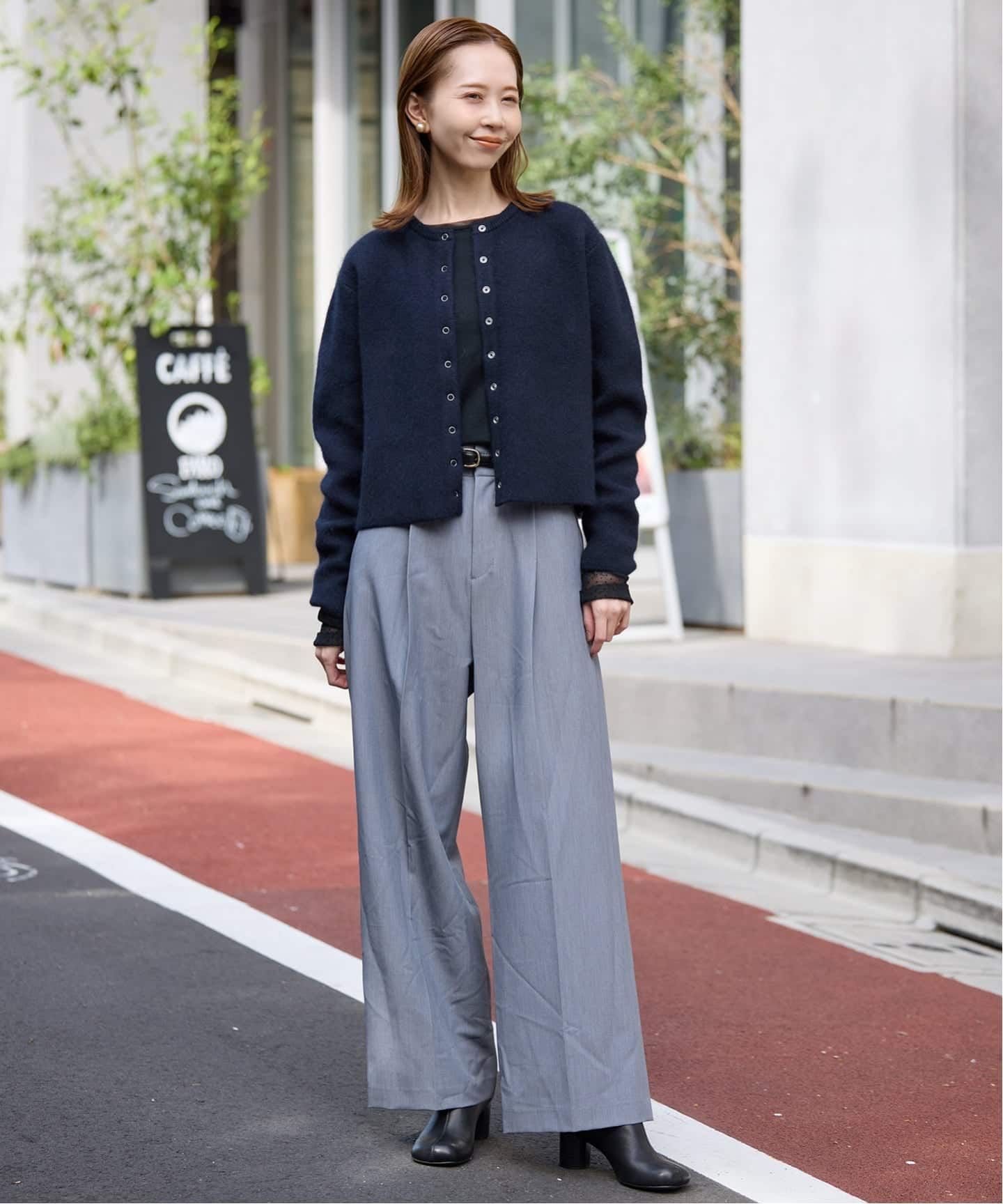 追加》ウォッシャブルファーリーダブルフェイスカーディガン