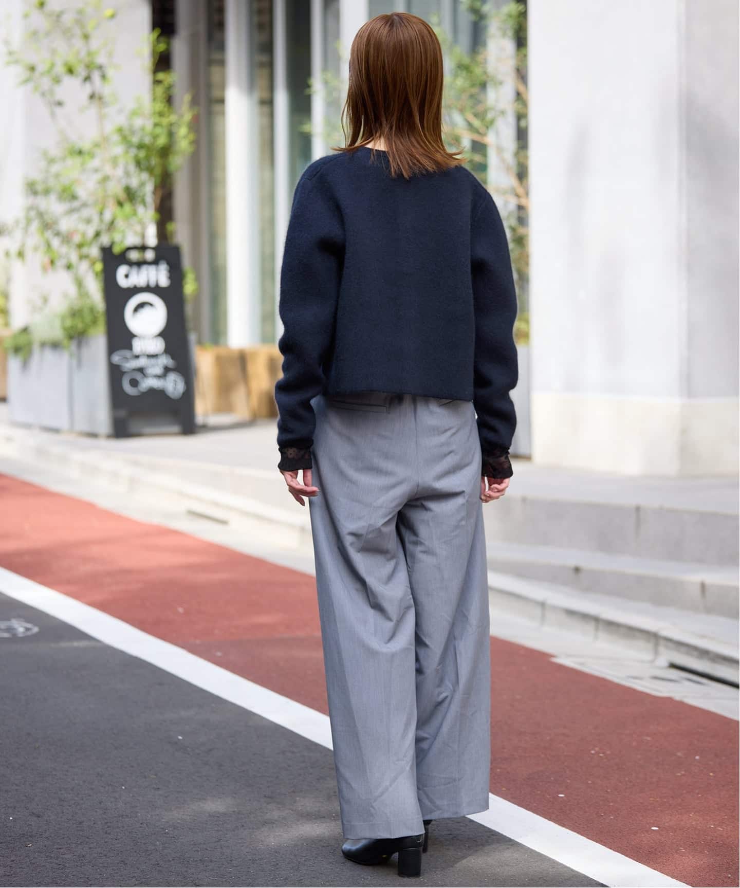 追加》ウォッシャブルファーリーダブルフェイスカーディガン