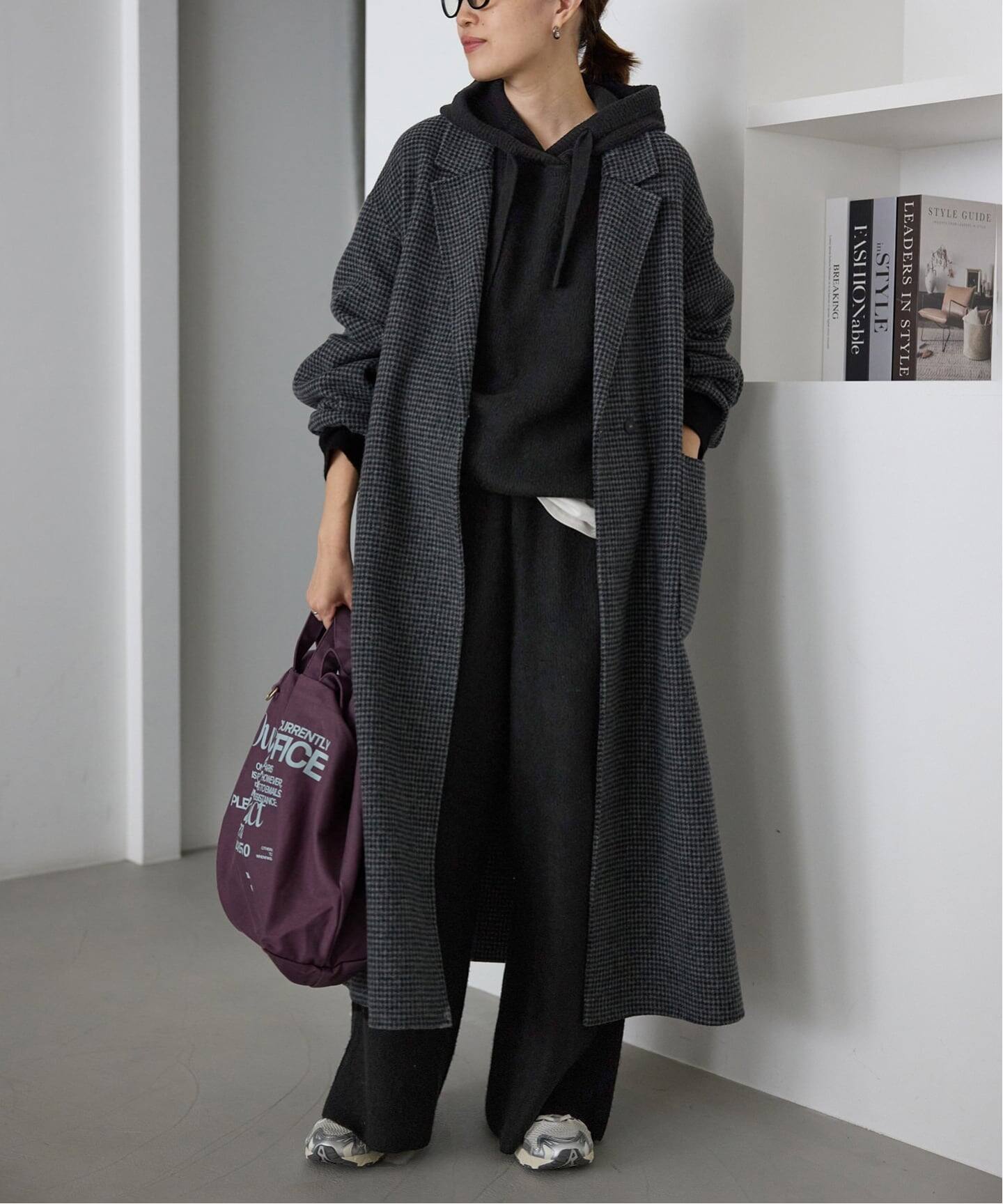 セットアップ対応可》エアリーワイドシルエットフーディー（ニット