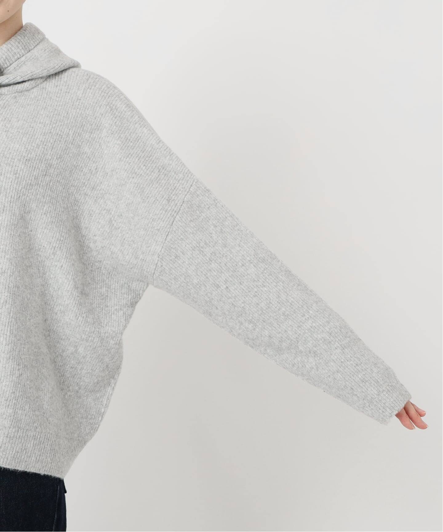 セットアップ対応可》エアリーワイドシルエットフーディー（ニット