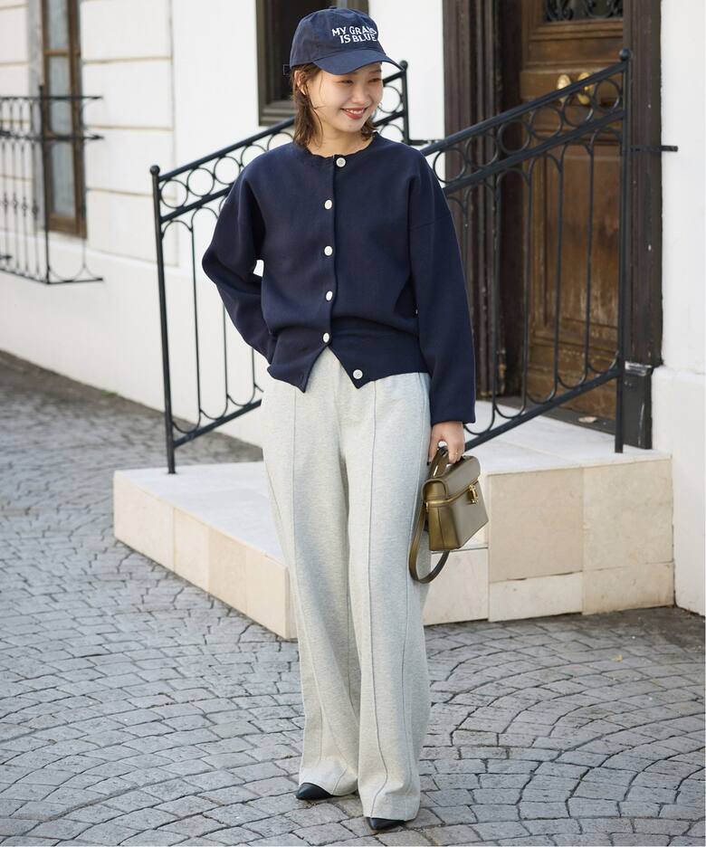 ダブルフェイスクルーカーディガン（カーディガン）｜SLOBE IENA  