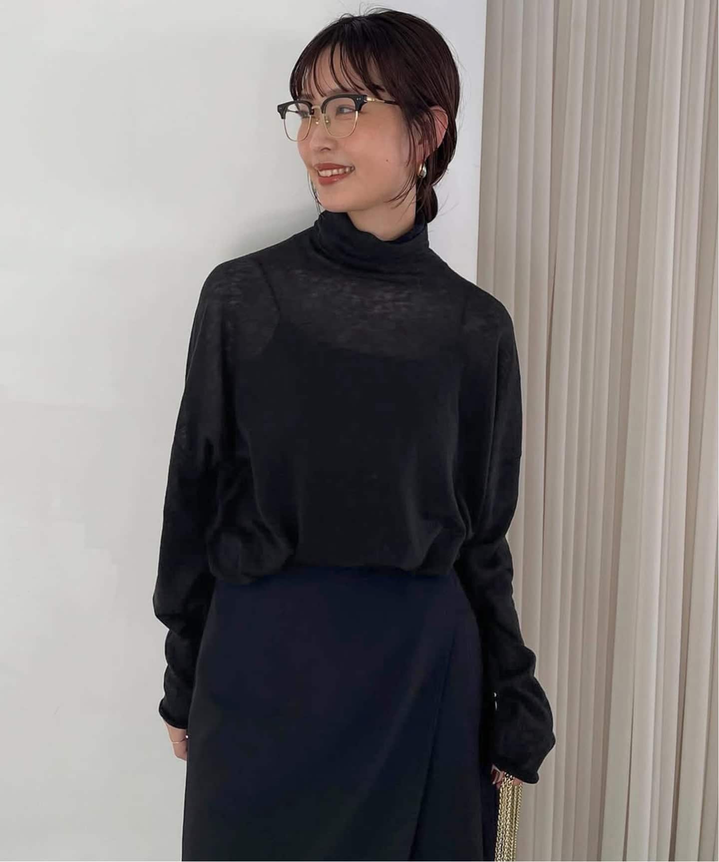 スイビワイドシルエットタートルプルオーバー（ニット／セーター