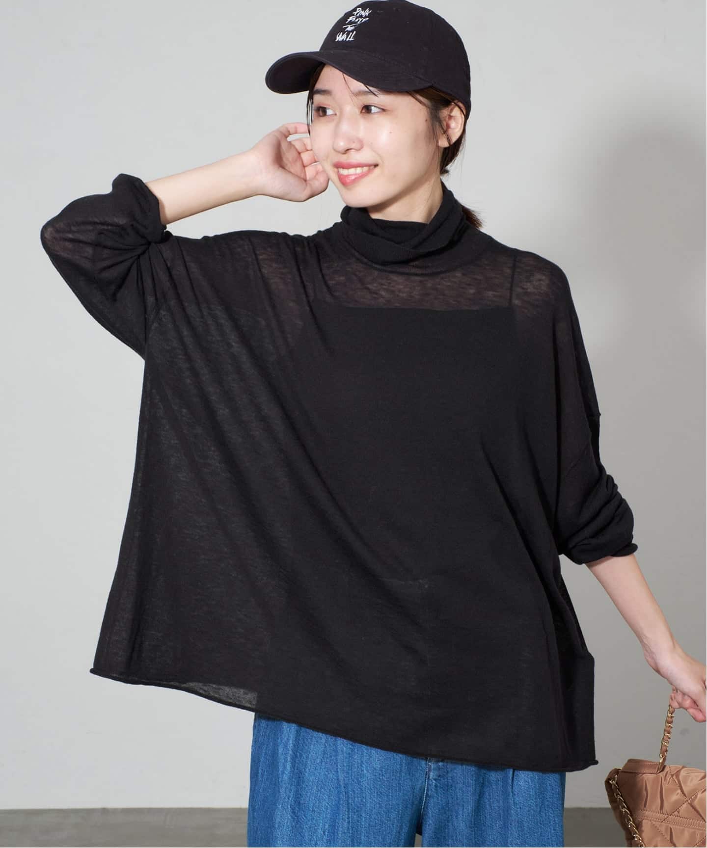 SLOBE IENA(スローブイエナ) 長袖セーター レディース美品  - ライトブルー タートルネック SLOBE IENA(スローブイエナ) 長袖セーター レディース美品