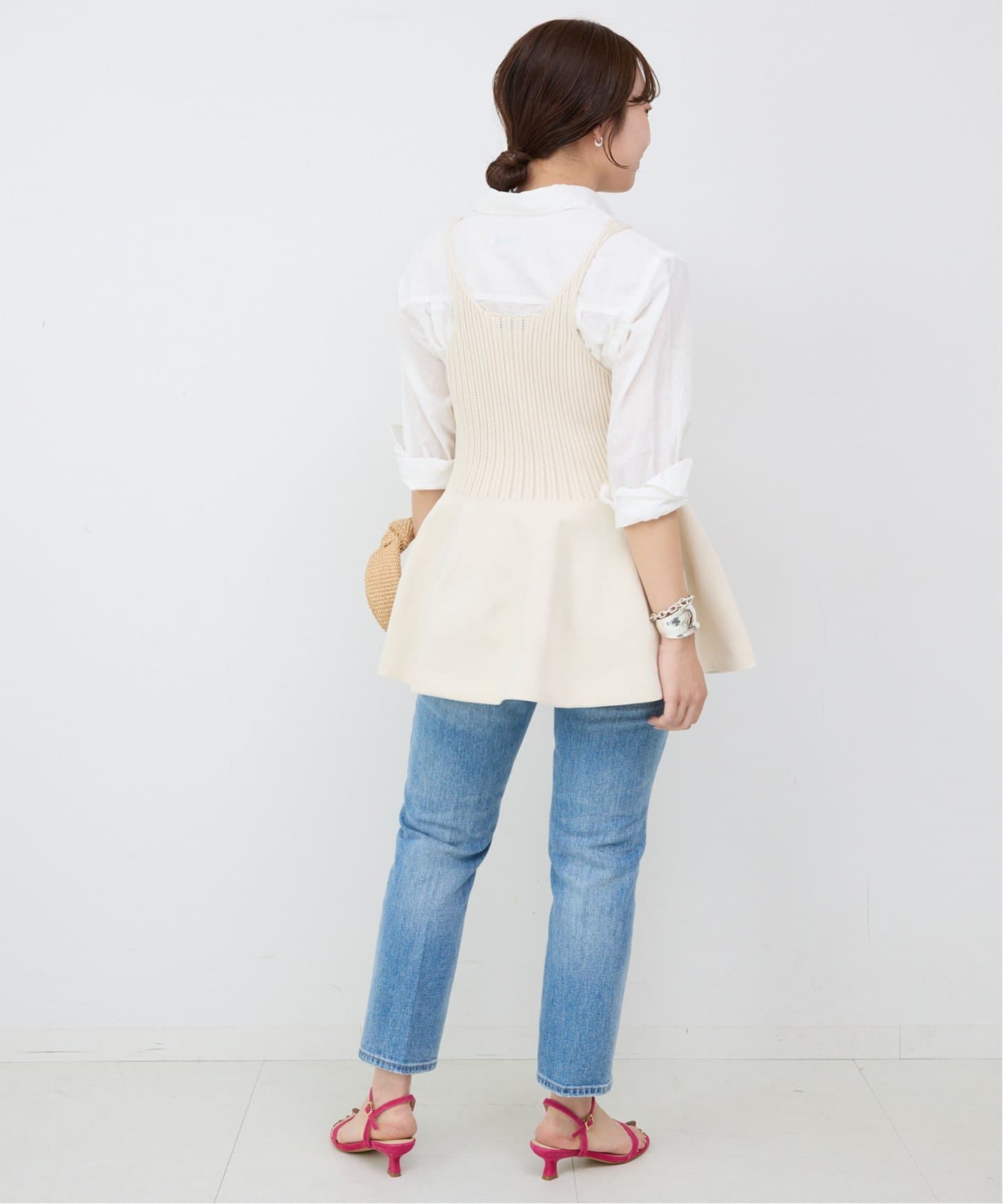 新品！スローブイエナ　ペプラムビスチェ SLOBE IENA（スローブイエナ） ニット セーター 「WEB限定/追加