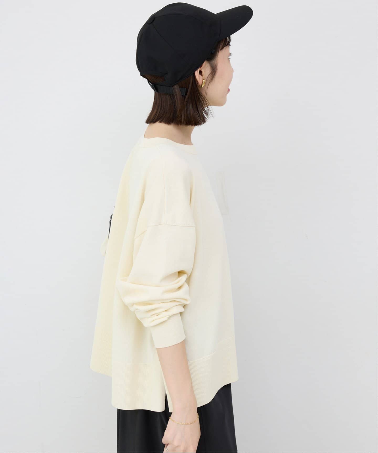 新品タグ付＊SLOBE IENA FROSTYCOTTONクループルオーバー 接触冷感/UV機能》FROSTYCOTTONクループルオーバー（ニット