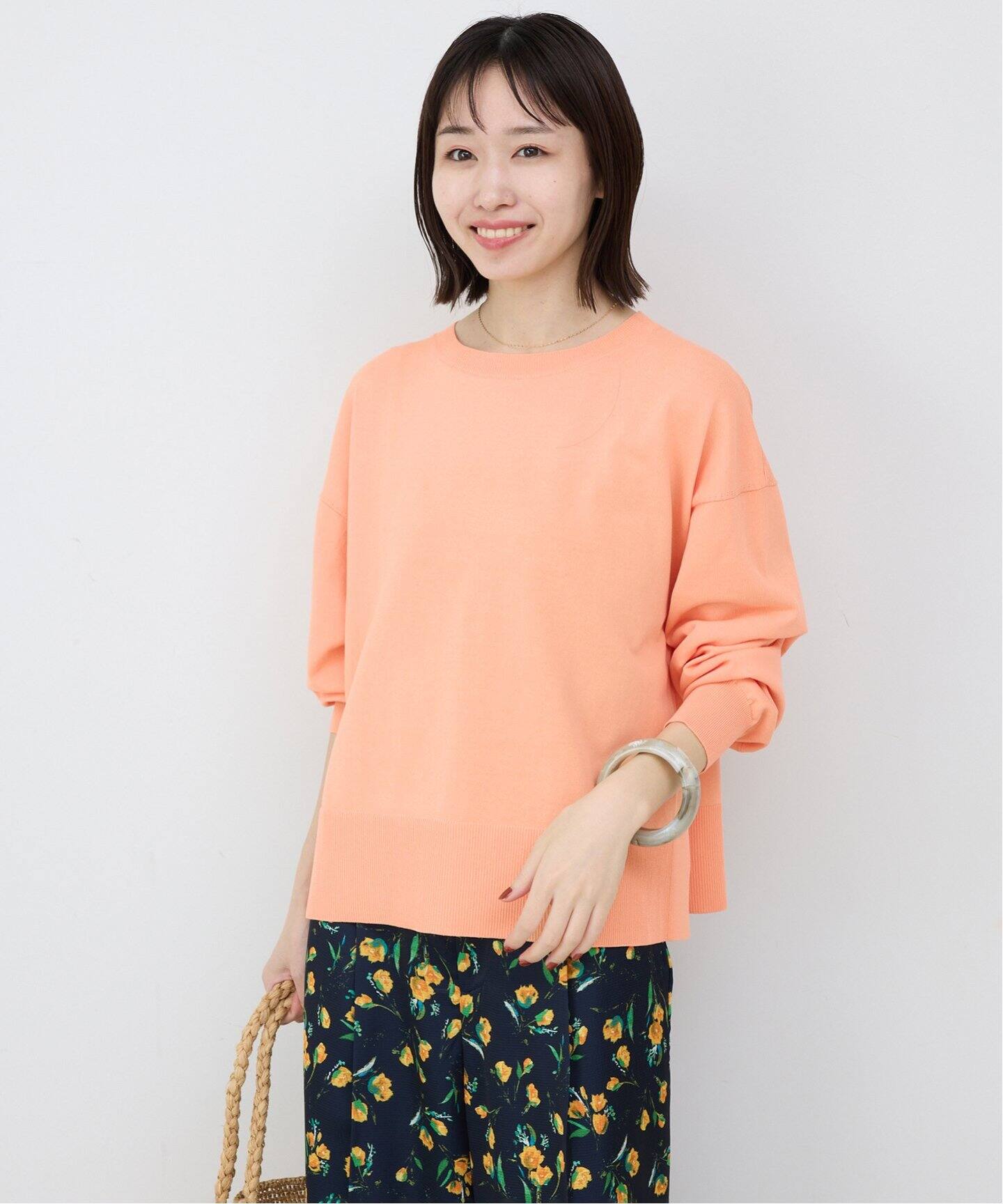 スローブイエナ　クールネックプルオーバー SLOBE IENA（スローブイエナ）の「カシミヤクルーネックプル