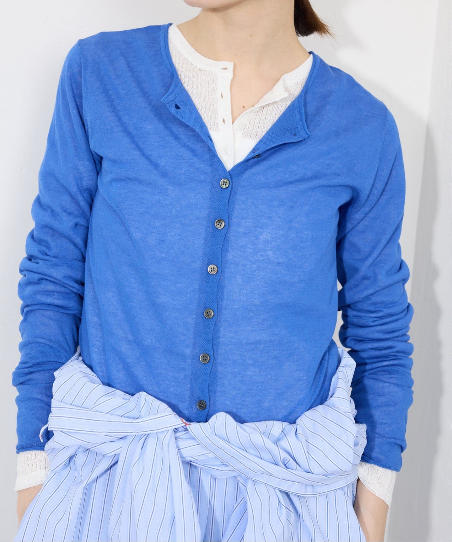 【上品】 コットンシルク2wayカーディガン（カーディガン）｜SLOBE IENA トップス
