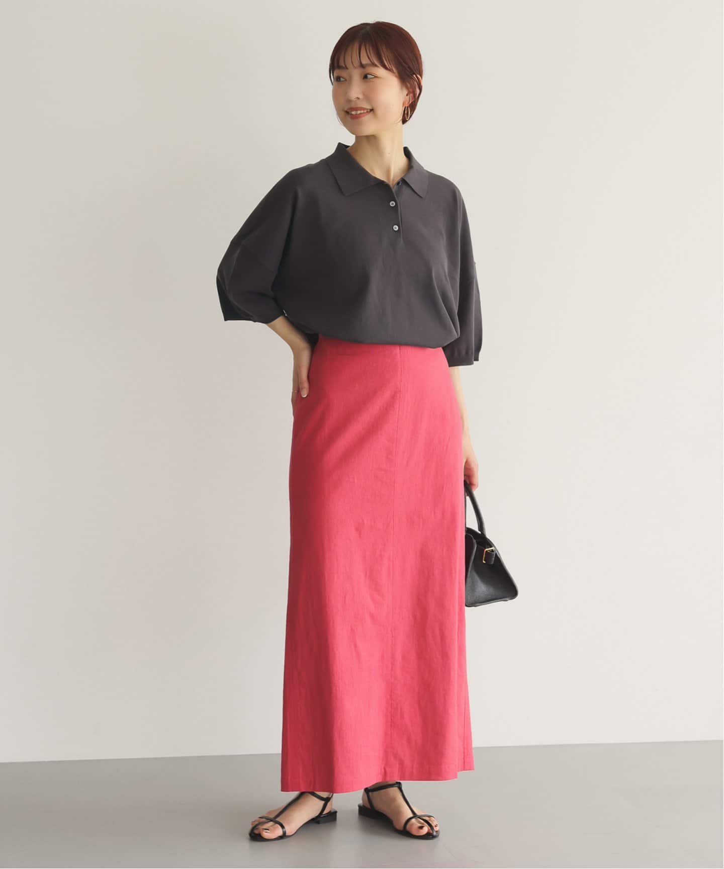 ​SLOBE IENA / スローブイエナ | 2025SS | 接触冷感/UV機能 FROSTY COTTON 襟付き プルオーバー | F | ナチュラル | レディース 接触冷感/UV機能》FROSTY COTTON襟付きプルオーバー（ニット／セーター