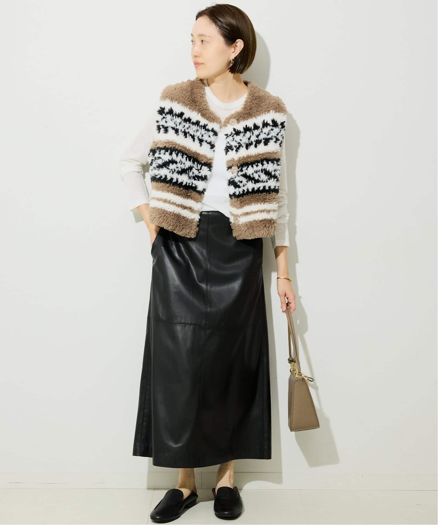 WEB限定/追加》フェイクファーニットベスト（ベスト）｜SLOBE IENA