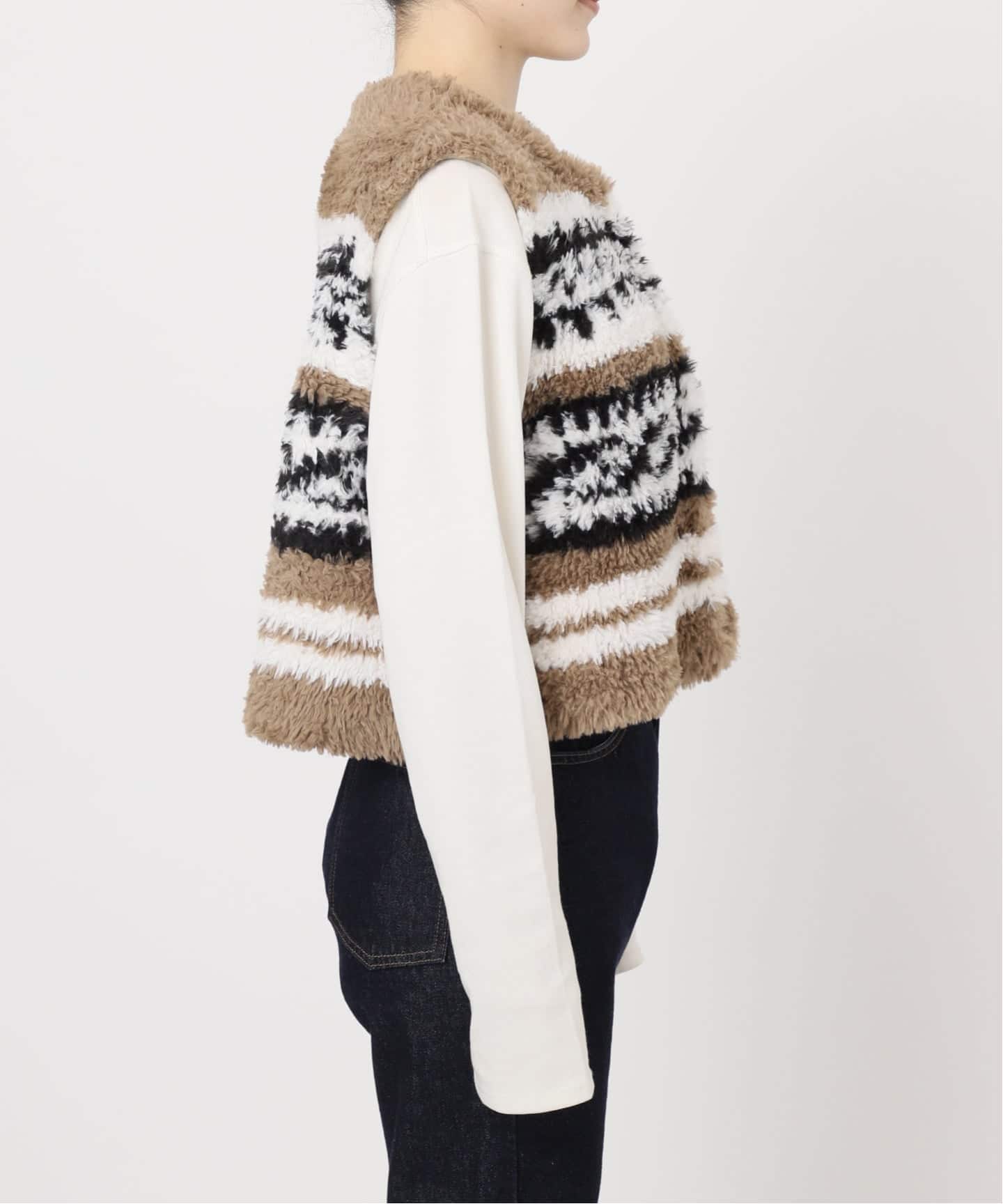 WEB限定/追加》フェイクファーニットベスト（ベスト）｜SLOBE IENA