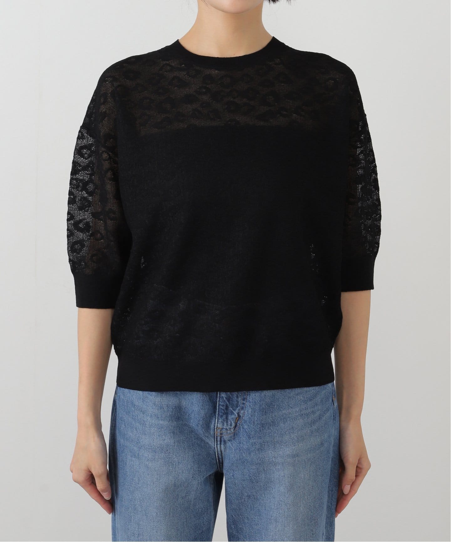 SLOBE IENA　ワッフルボーダーオーバーニット　新品❗ SLOBE IENAワッフルボーダーオーバーニット京都市内方面配達設置