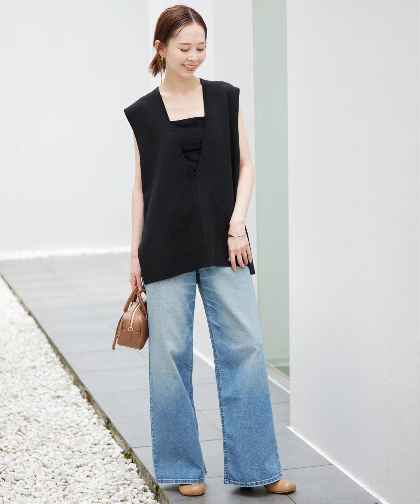 追加》ダブルフェイスニットベスト（ベスト）｜SLOBE IENA