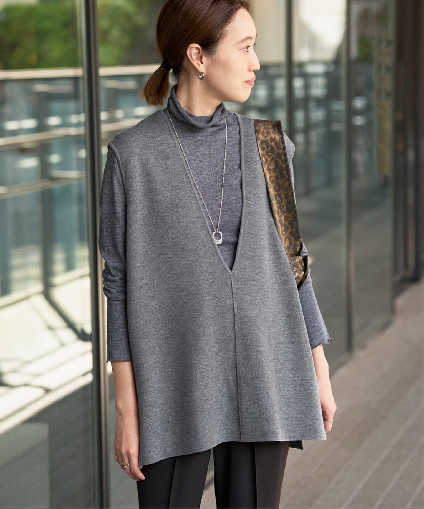 SLOBE IENAダブルフェイスニットベスト オーバーサイズ ダブルフェイスニットベスト（ベスト）｜SLOBE IENA（スローブ