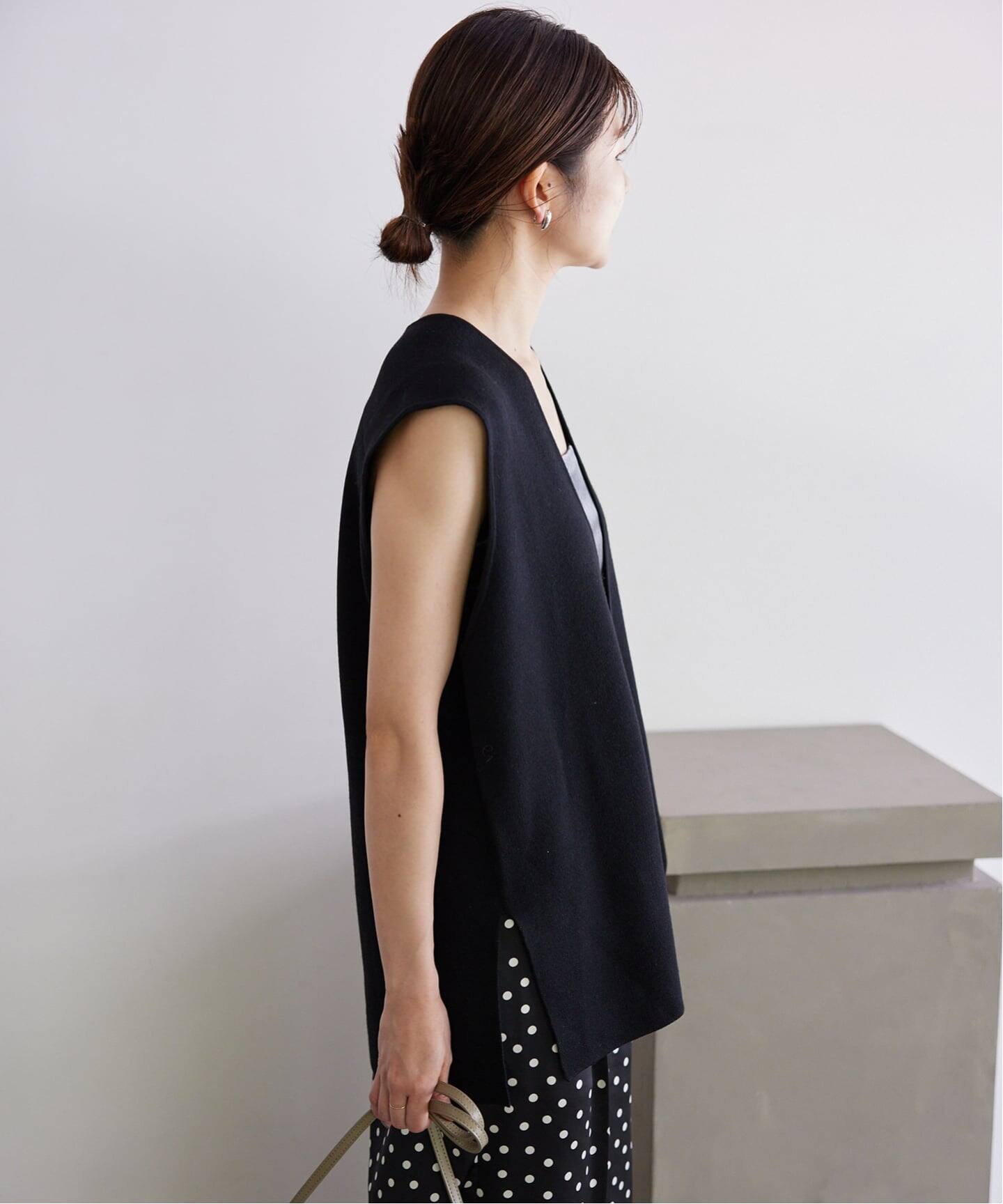 WEB限定/追加3》ダブルフェイスニットベスト（ベスト）｜SLOBE IENA