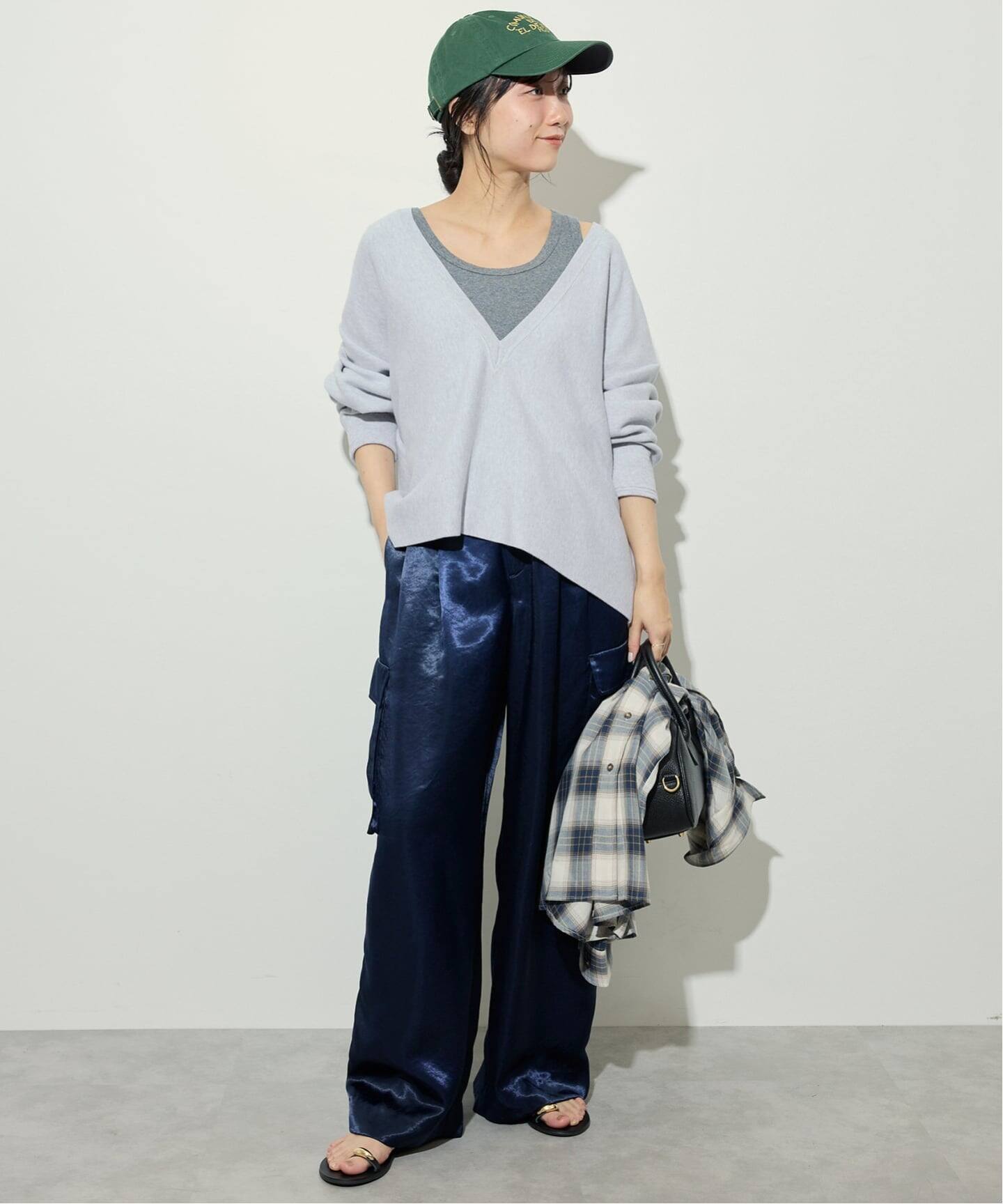 tomi 　SLOBE IENA スムースオーバーVネックニット スムースオーバーVネックニット（ニット／セーター）｜SLOBE