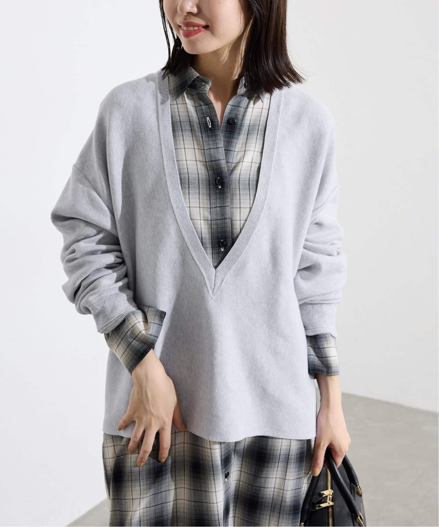 tomi 　SLOBE IENA スムースオーバーVネックニット スムースオーバーVネックニット（ニット／セーター）｜SLOBE IENA