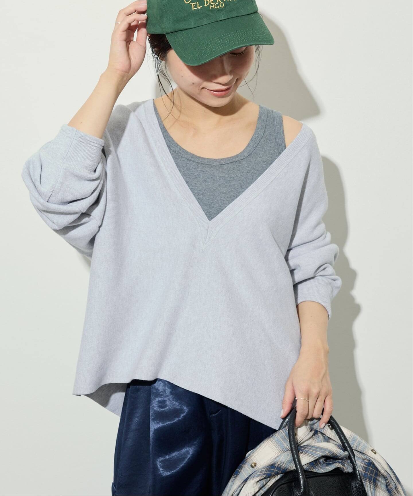 スムースオーバーVネックニット（ニット／セーター）｜SLOBE IENA