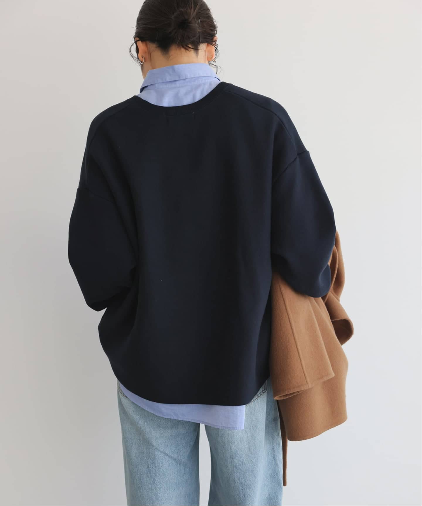 tomi 　SLOBE IENA スムースオーバーVネックニット スムースオーバーVネックニット（ニット／セーター）｜SLOBE