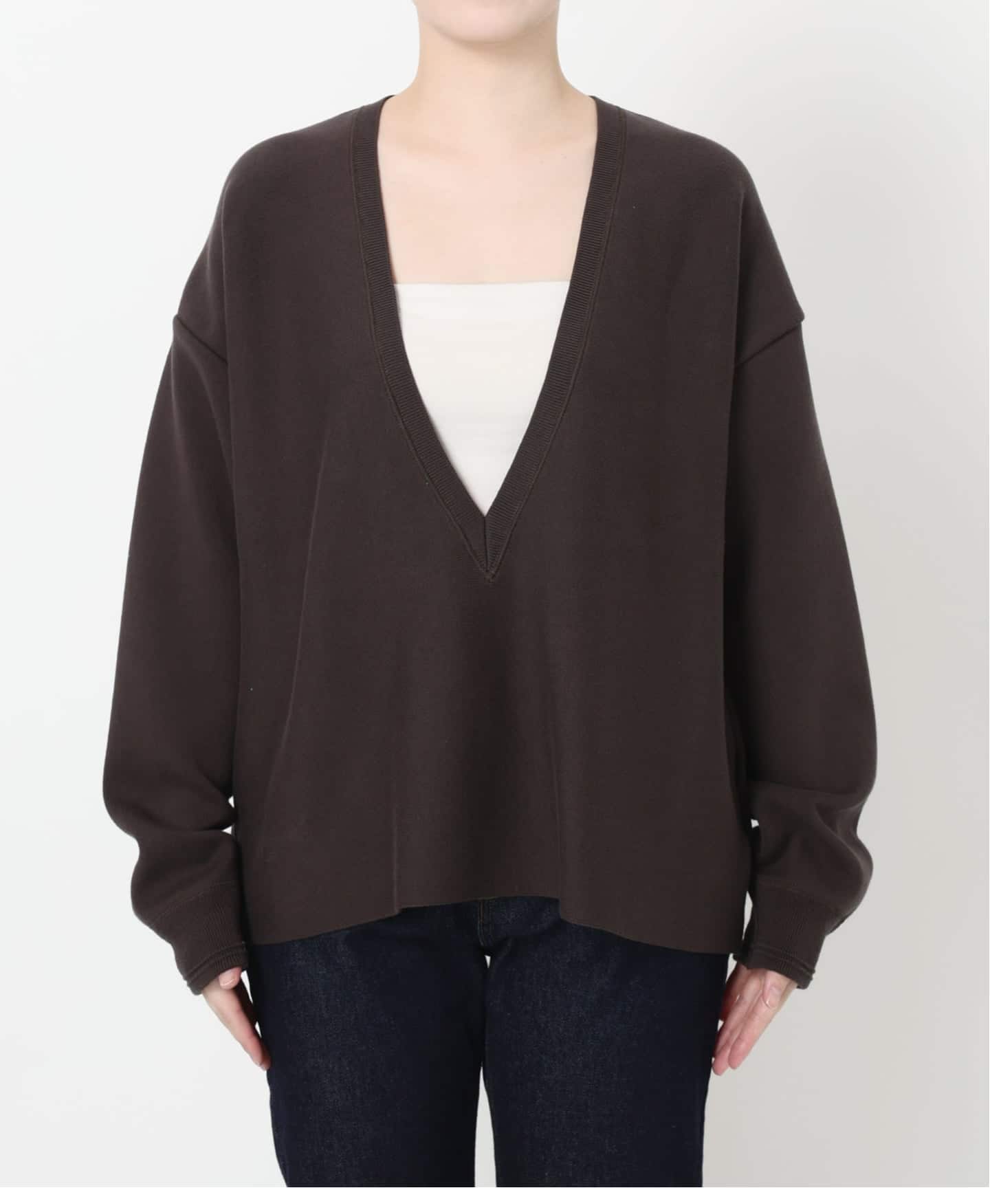 tomi 　SLOBE IENA スムースオーバーVネックニット スムースオーバーVネックニット（ニット／セーター）｜SLOBE IENA