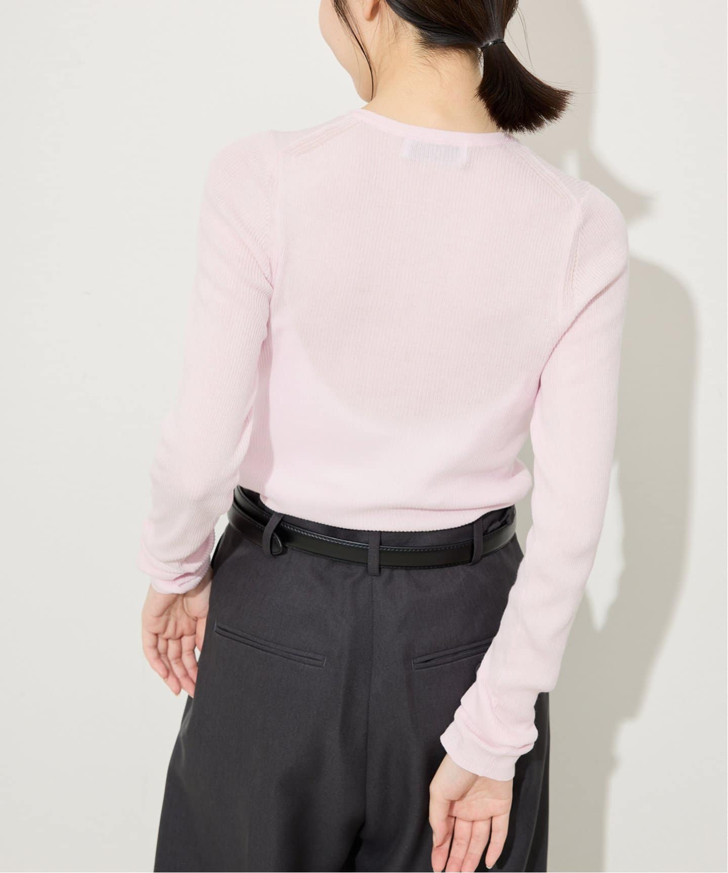 SLOBE IENA　ニット　ピンク ¥11,000税込 セットアップ対応可/追加予約》ウォッシャブルスムース クルー