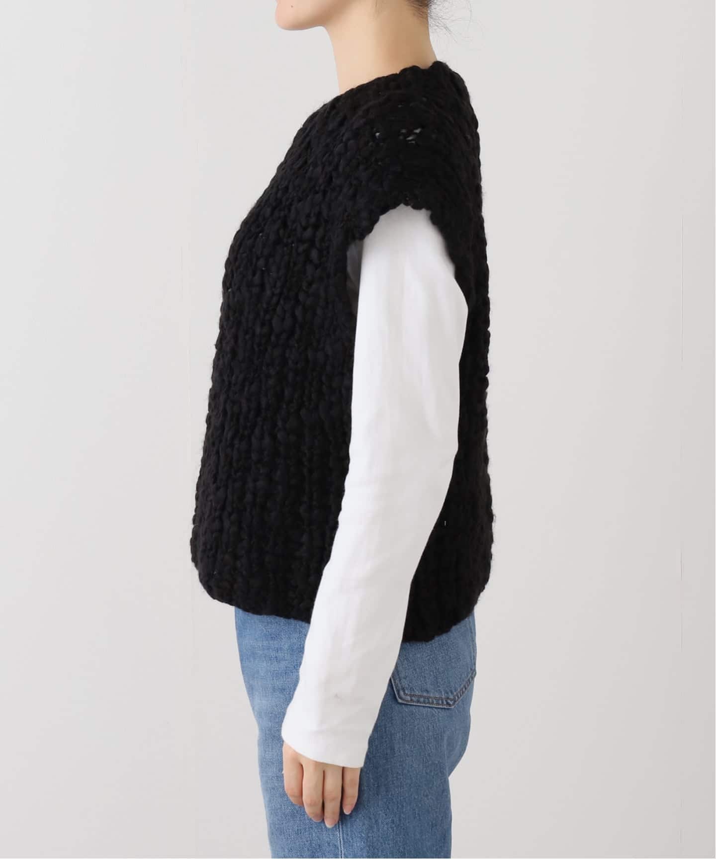 6(ROKU)＞ローゲージ ノースリーブ ニット