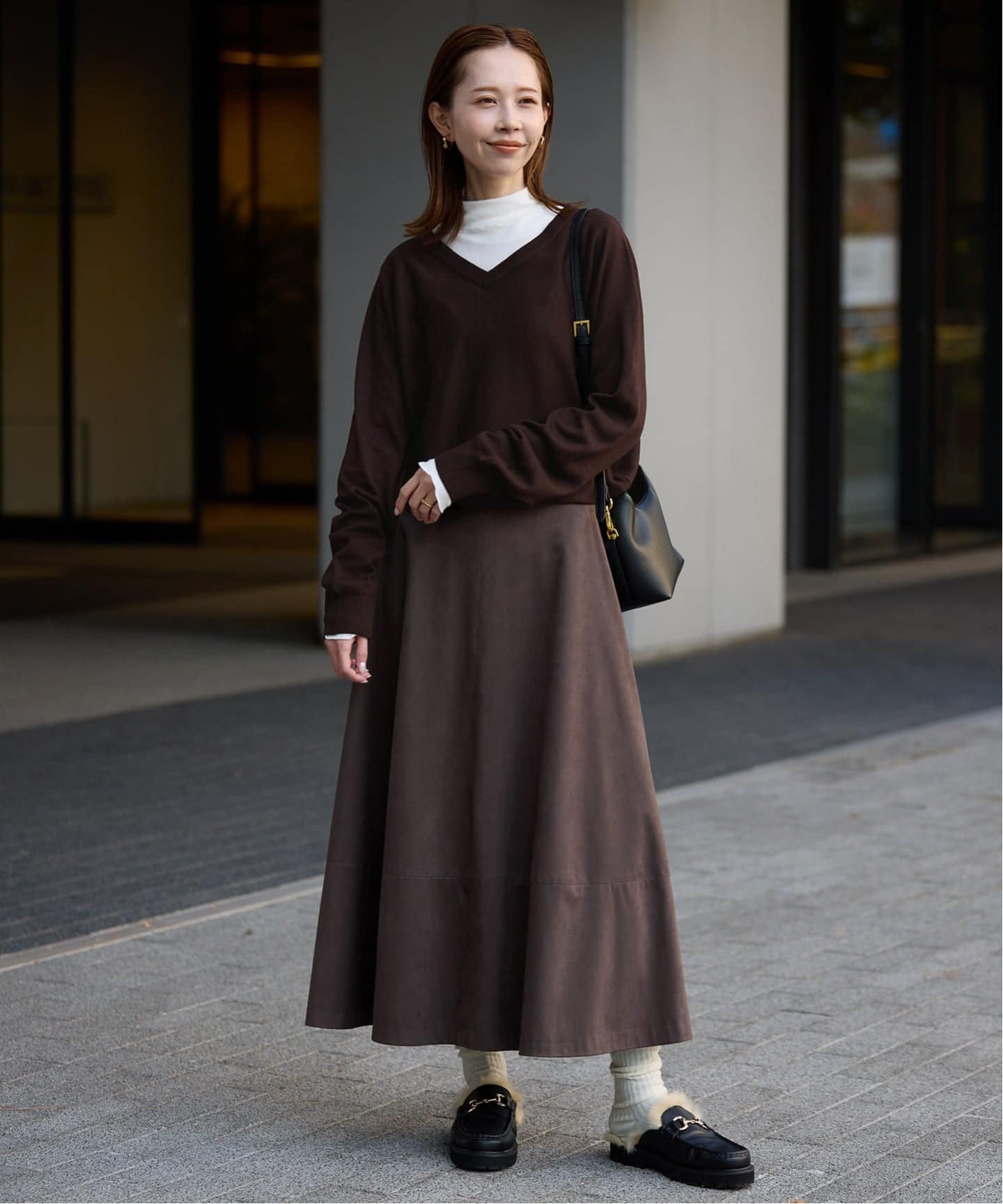 ウォッシャブルドルマンVネックプルオーバー（ニット／セーター