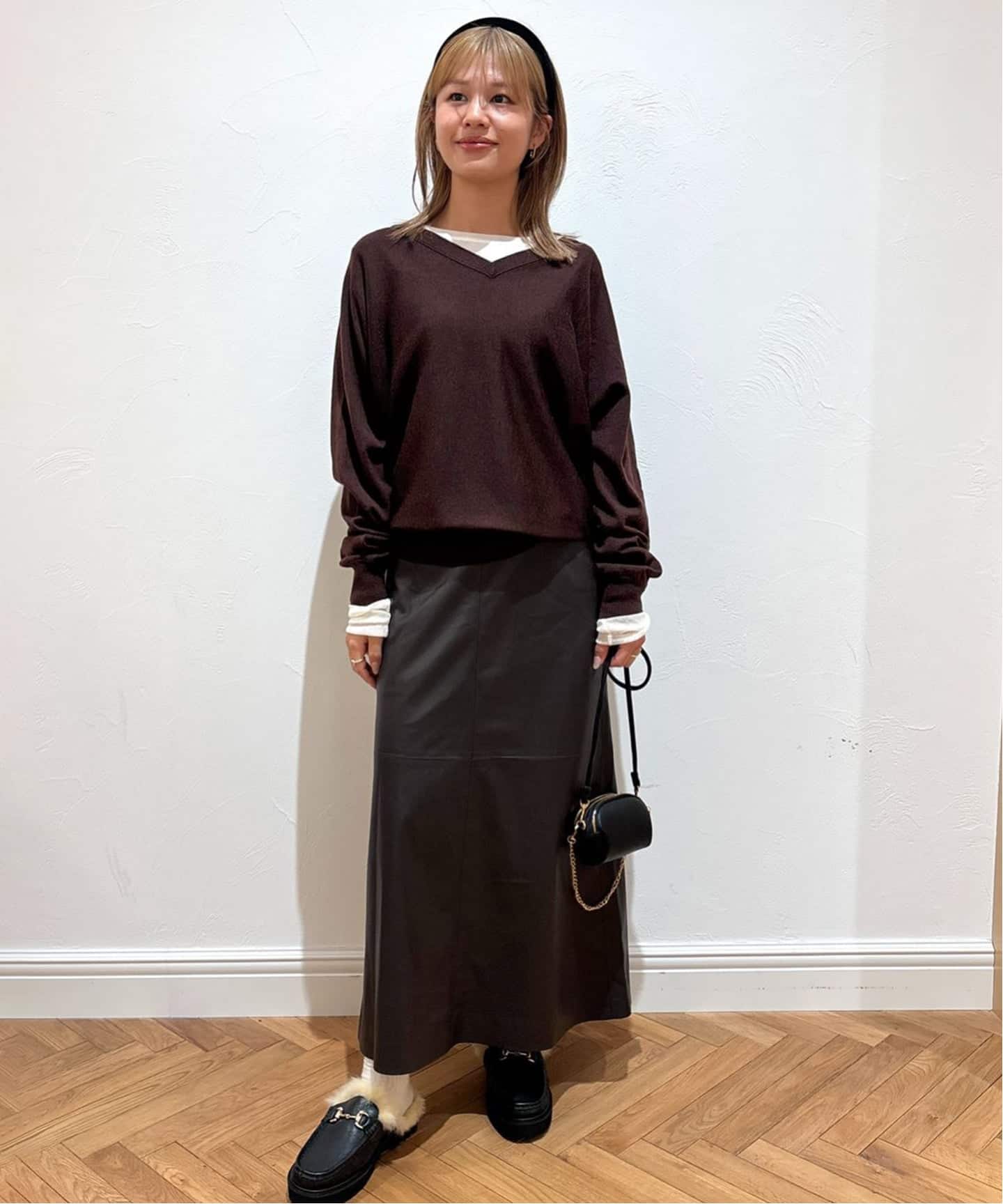 ウォッシャブルドルマンVネックプルオーバー（ニット／セーター