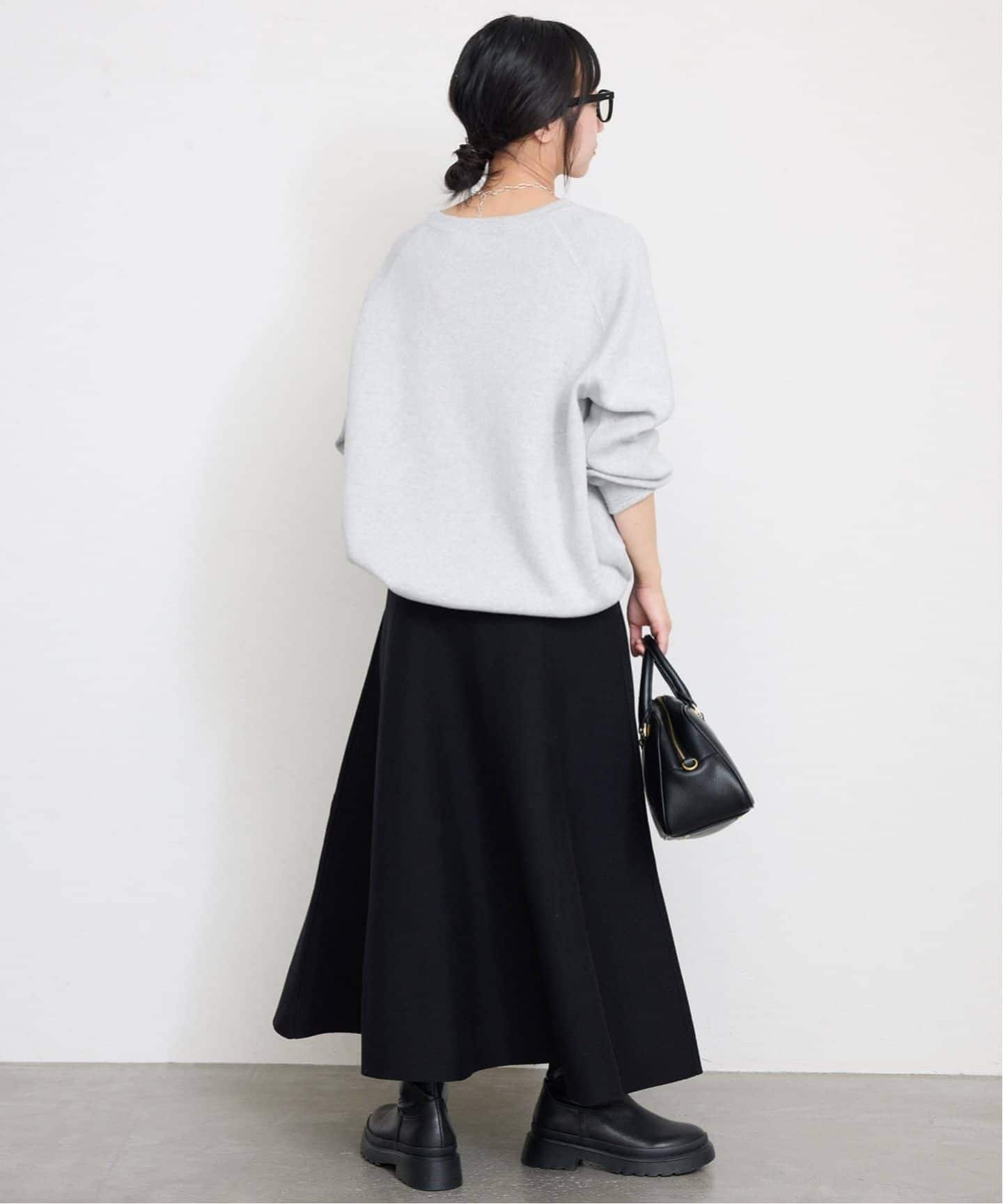 スローブイエナ スムースオーバーニット　黒 WEB限定/追加2》スムースオーバーニット（ニット／セーター）｜SLOBE