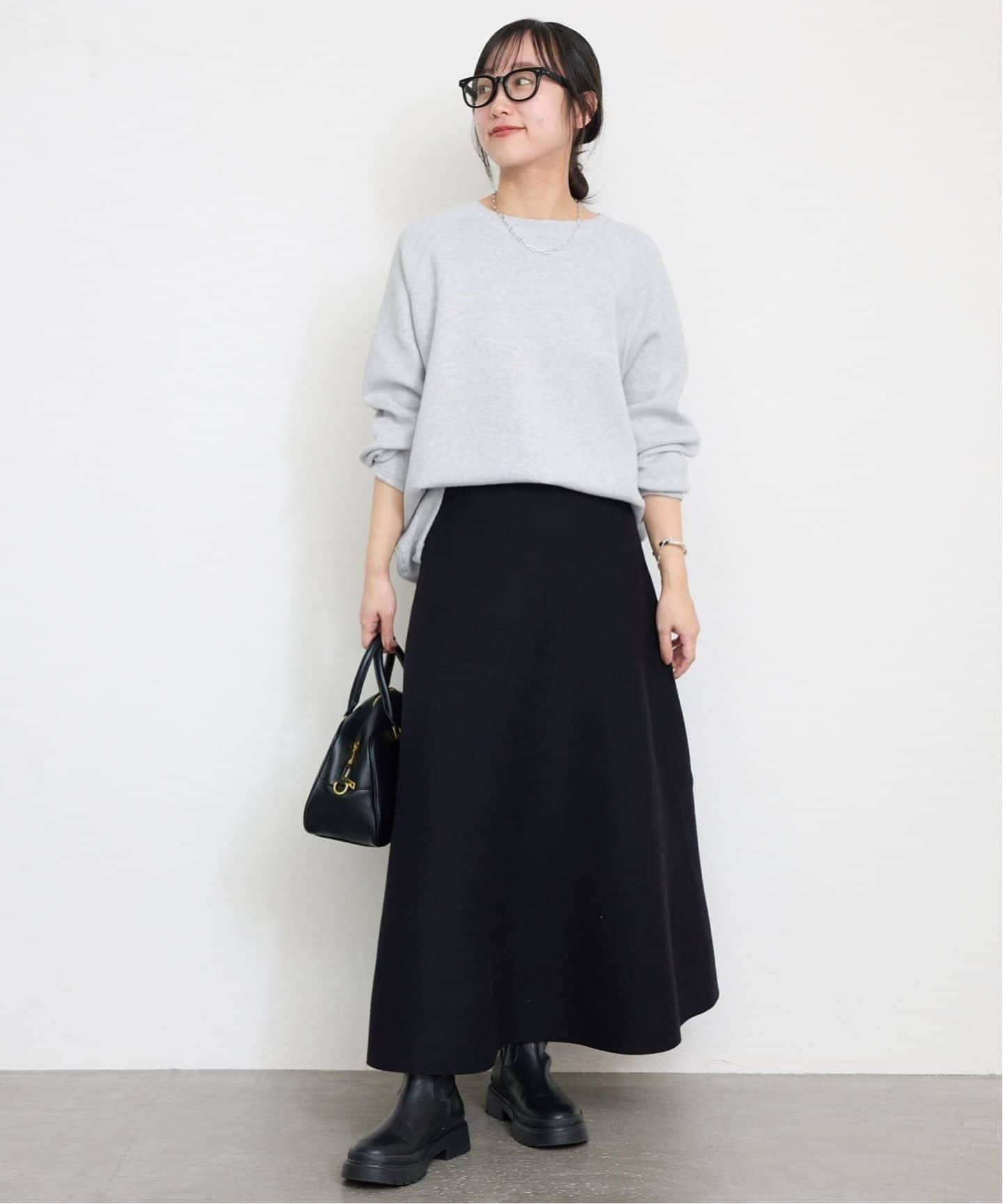 スローブイエナ スムースオーバーニット　黒 SLOBE IENA（スローブイエナ） ニット セーター 「WEB限定/追加2