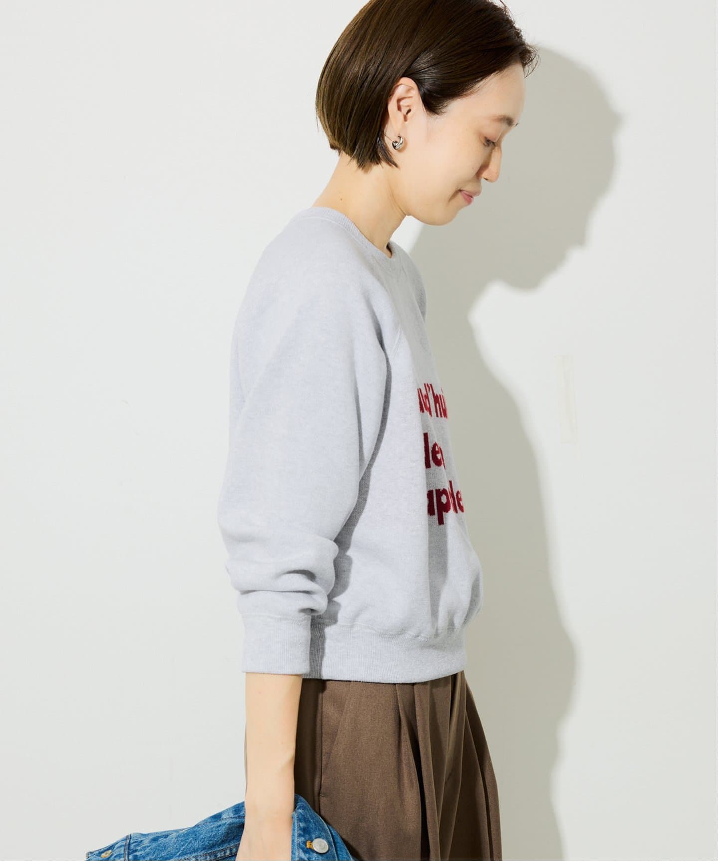 スムースオーバーロゴニット（ニット／セーター）｜SLOBE IENA