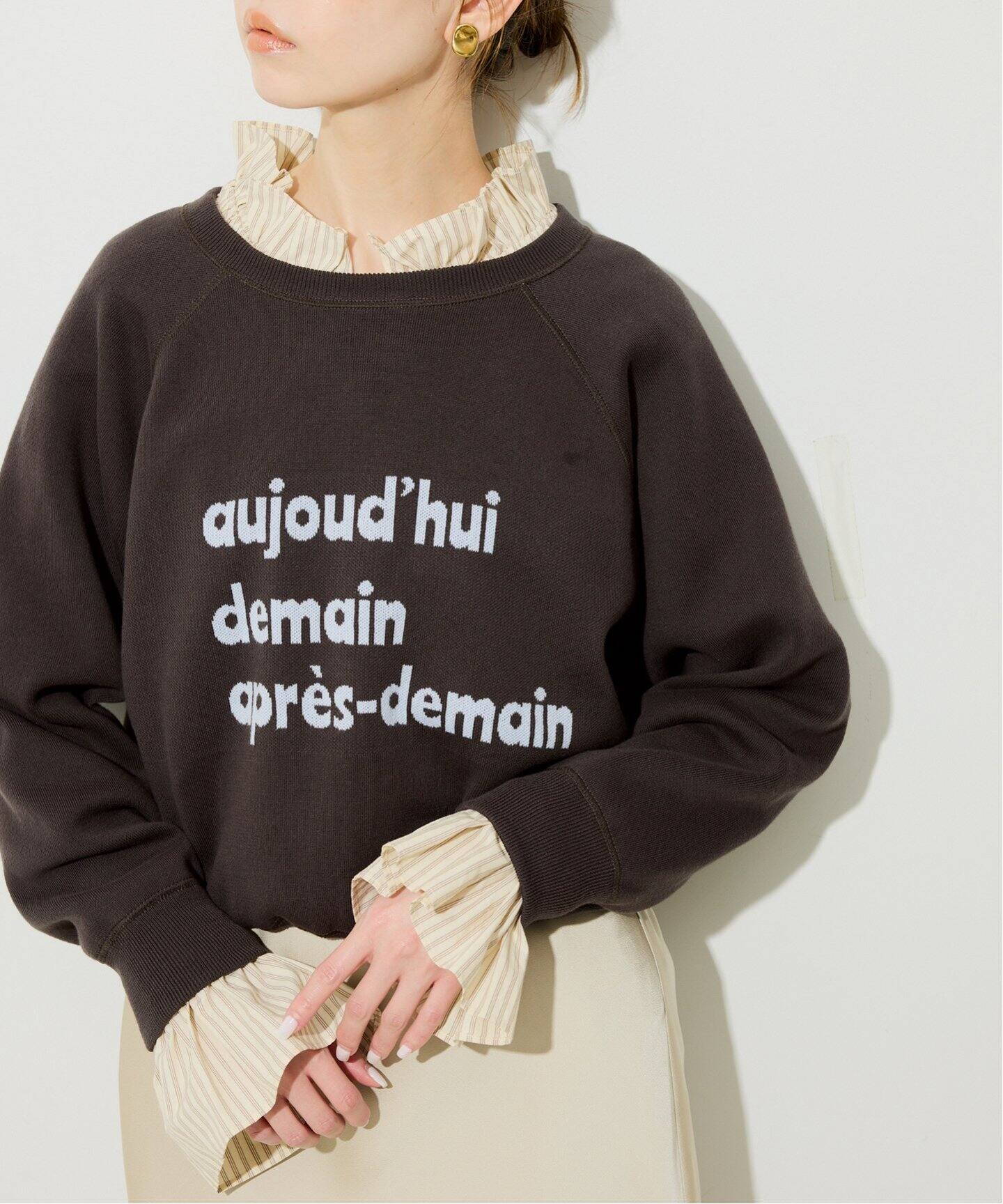 スムースオーバーロゴニット（ニット／セーター）｜SLOBE IENA