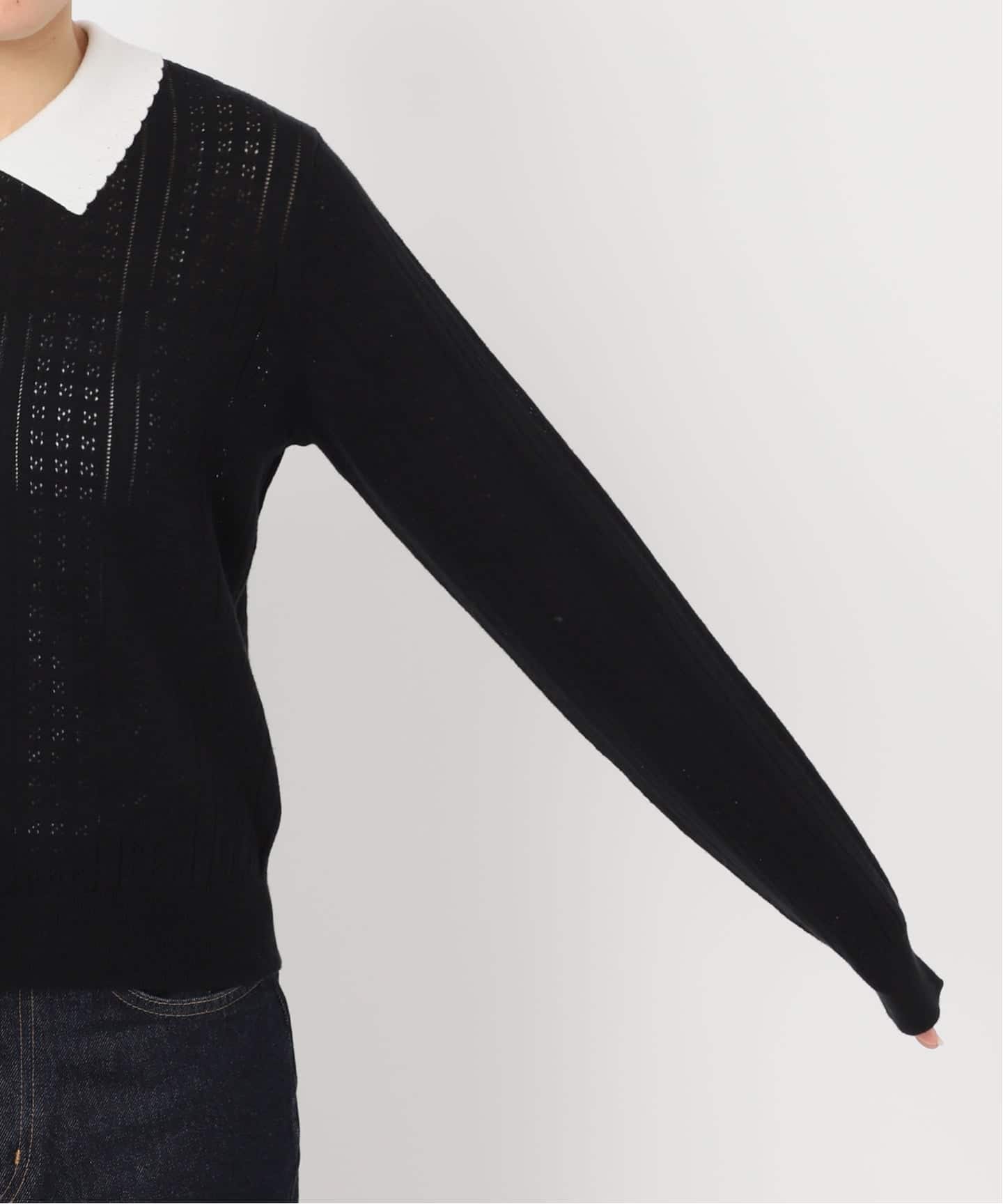 新品25AW SLOBE IENA クレリック襟付きニット 長袖 ナチュラル F クレリック襟付きニット（ニット／セーター）｜SLOBE IENA（スローブ