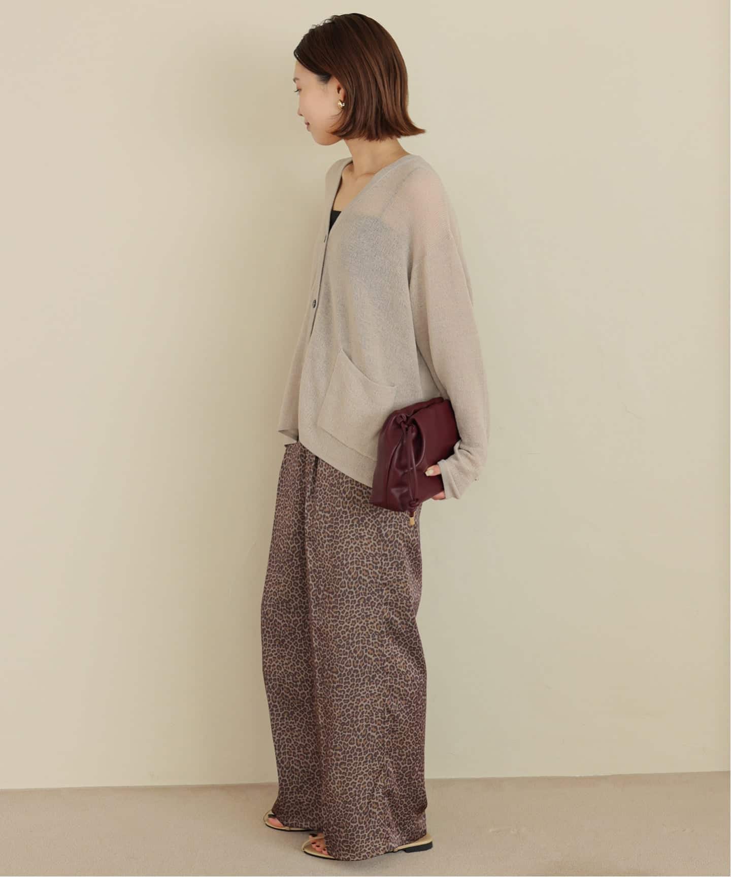 【スプリングセール】2023AW 今季 スローブイエナ SLOBE IENA リブロングニットカーディガン F/キャメル 羽織り【2400013681629】 期間限定価格】【スプリングセール】2023AW 今季 スローブイエナ