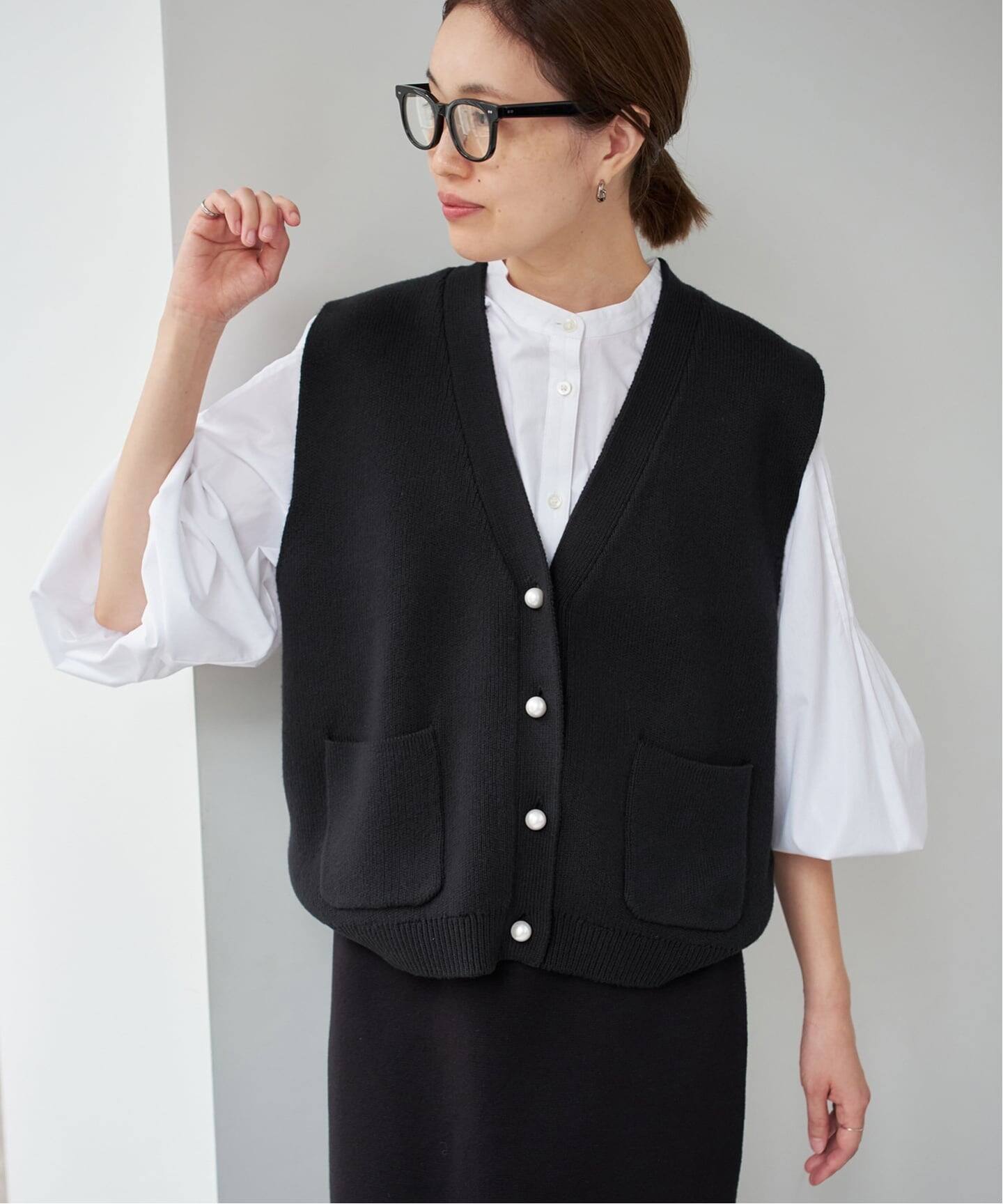 パールニットベスト 追加予約》パールニットベスト（ベスト）｜SLOBE IENA（スローブ