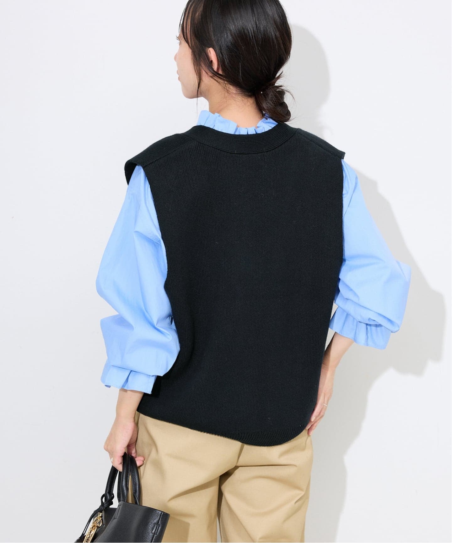 SLOBE IENAスローブイエナ 今期 パールニットベスト グレー スローブイエナ パールニットベスト グレー 今期