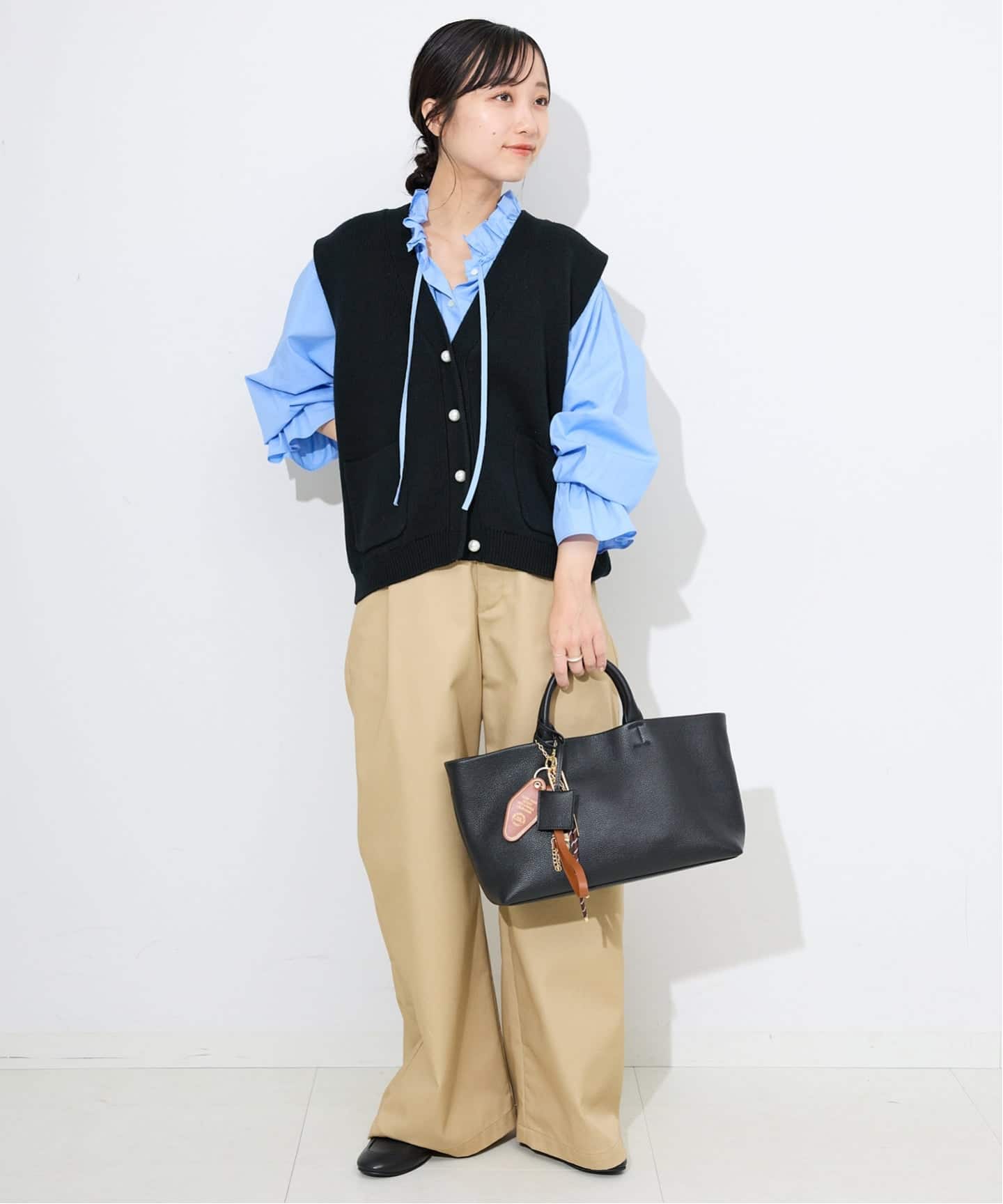 WEB限定/追加2予約》パールニットベスト（ベスト）｜SLOBE IENA