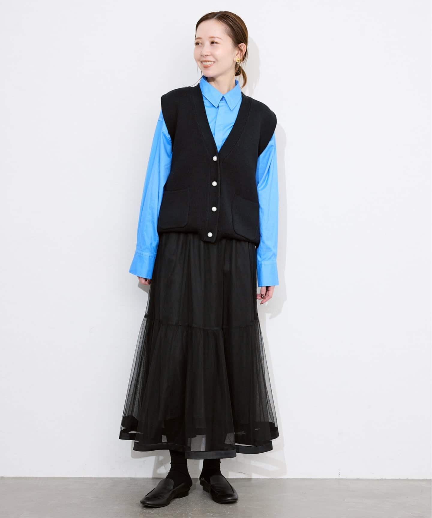 WEB限定/追加2予約》パールニットベスト（ベスト）｜SLOBE IENA