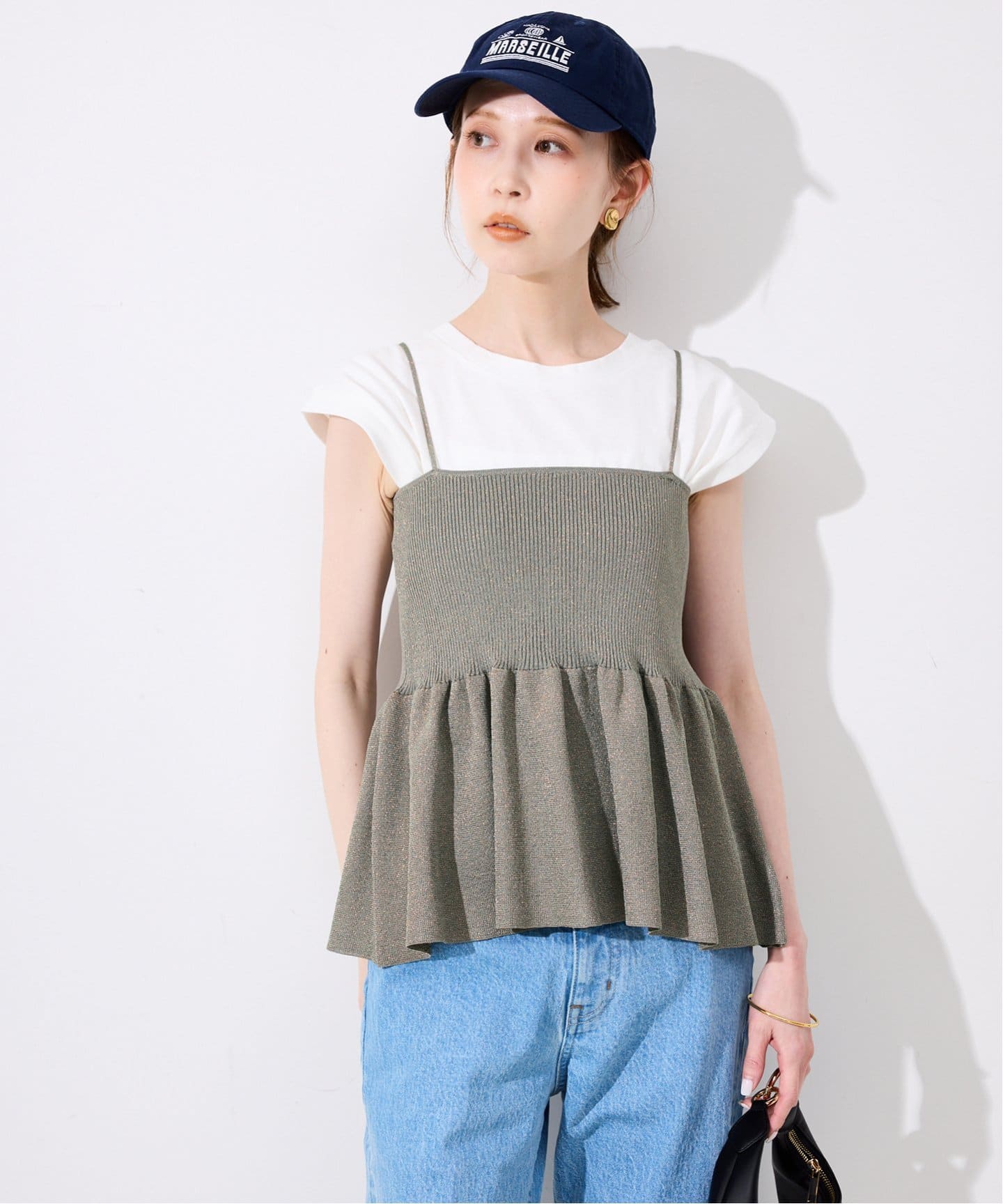 SLOBE IENA スローブイエナ 2024SS MIXラメ ニットビスチェ SLOBE IENA（スローブイエナ）の「MIXラメニットビスチェ