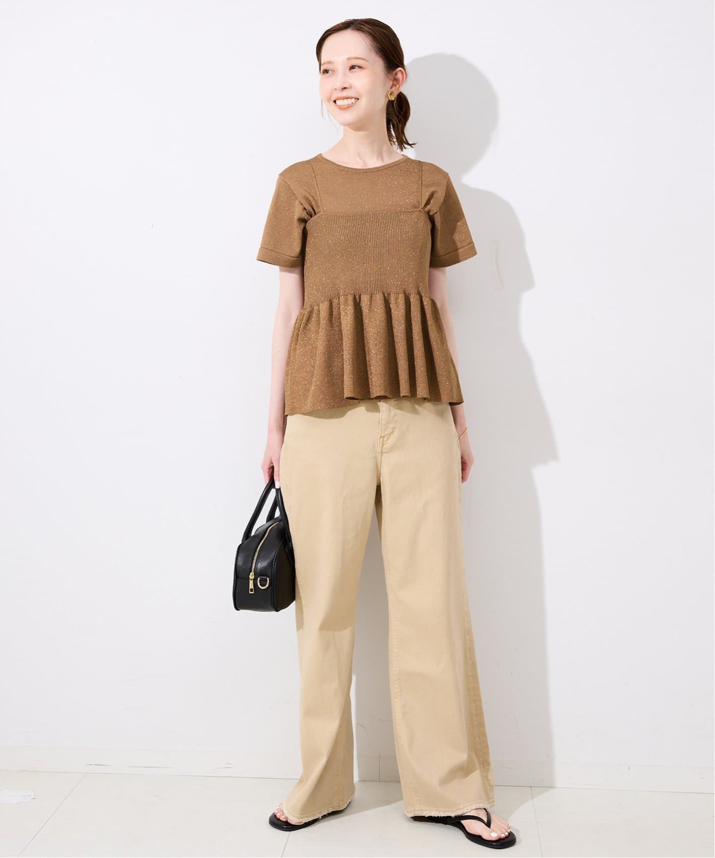 追加》ファンタジアパールラメニットビスチェ（キャミソール）｜SLOBE