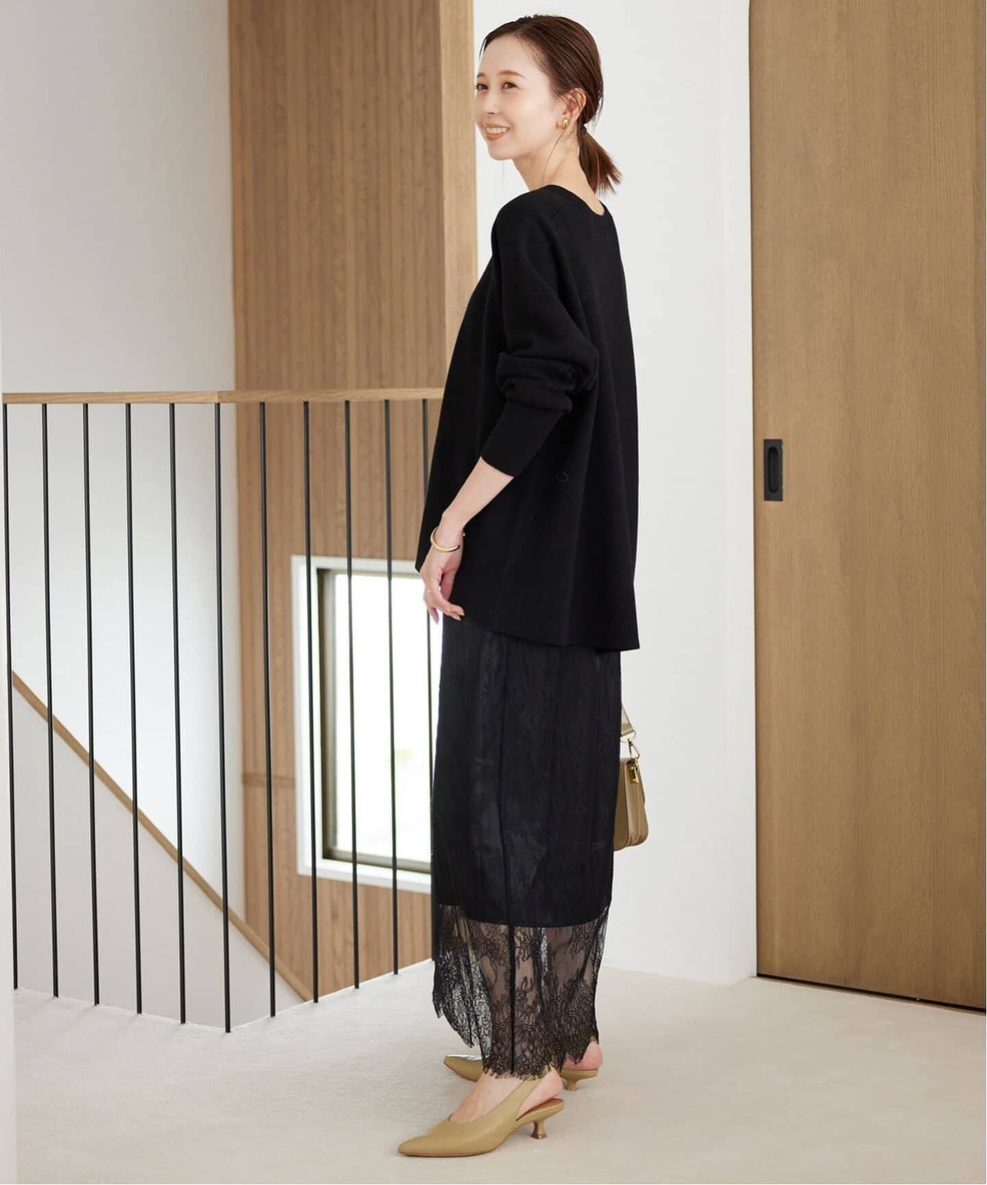 セットアップ対応可/追加》ウォッシャブルスムース クルーネックプル