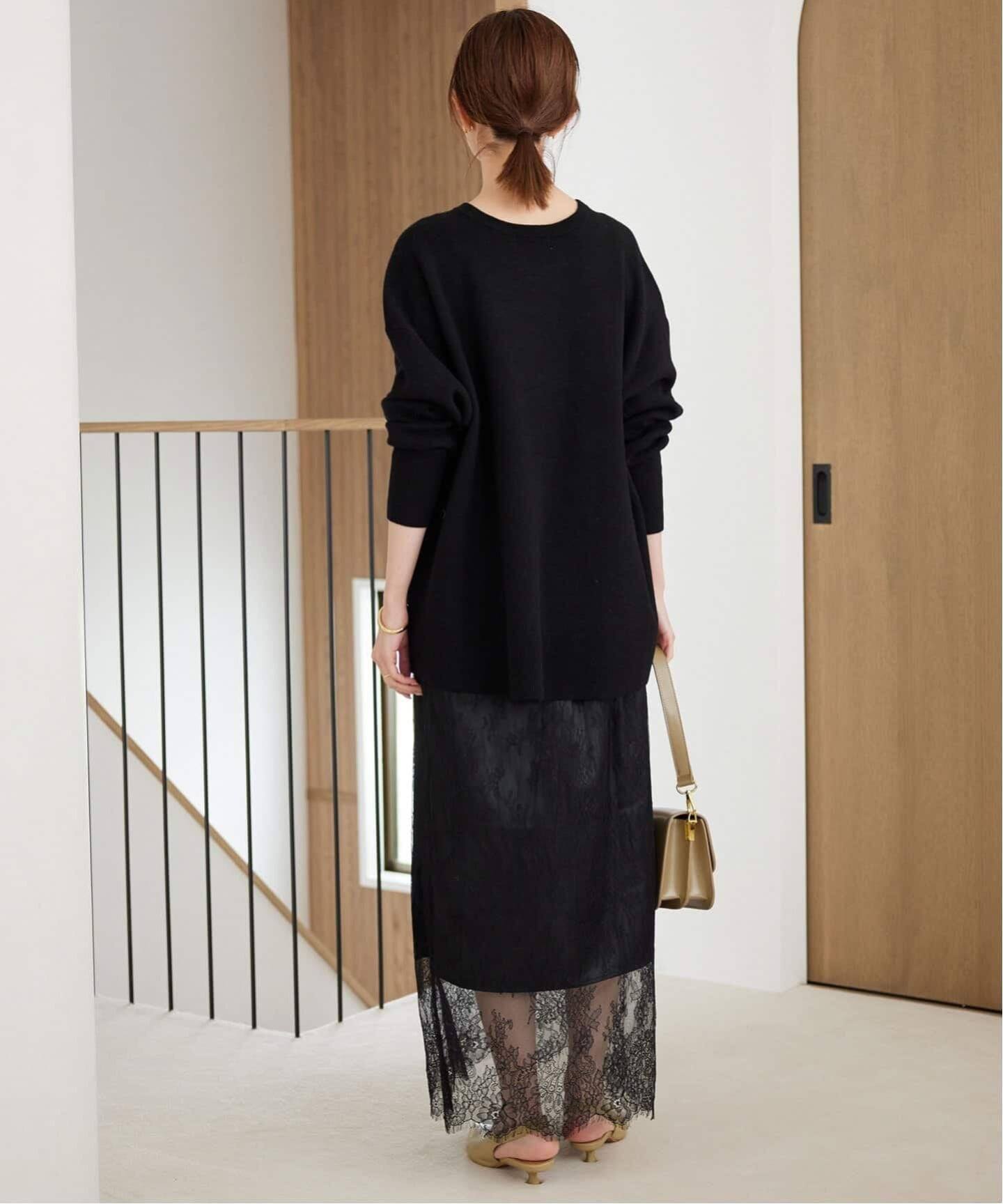 セットアップ対応可/追加》ウォッシャブルスムース クルーネックプル