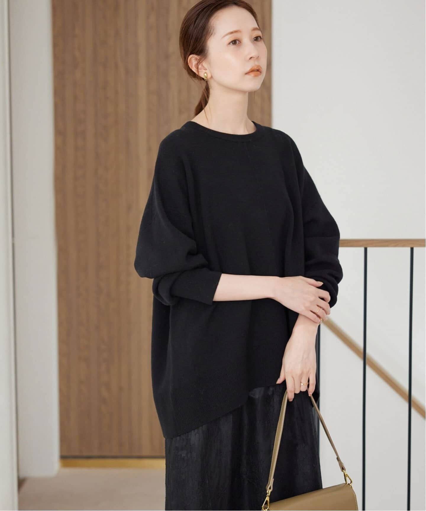 セットアップ対応可/追加》ウォッシャブルスムース クルーネックプル