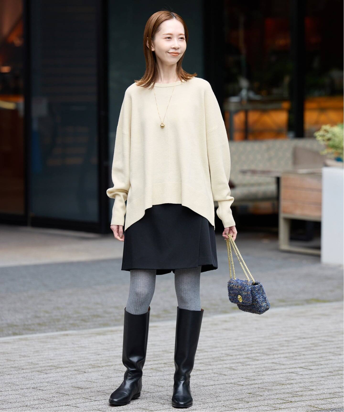 セットアップ対応可/追加》ウォッシャブルスムース クルーネックプル