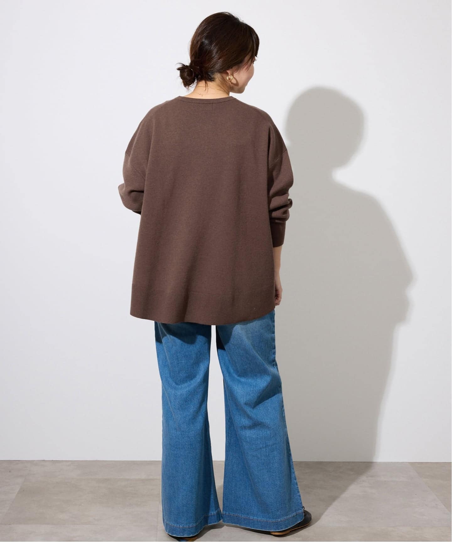 セットアップ対応可/追加》ウォッシャブルスムース クルーネックプル