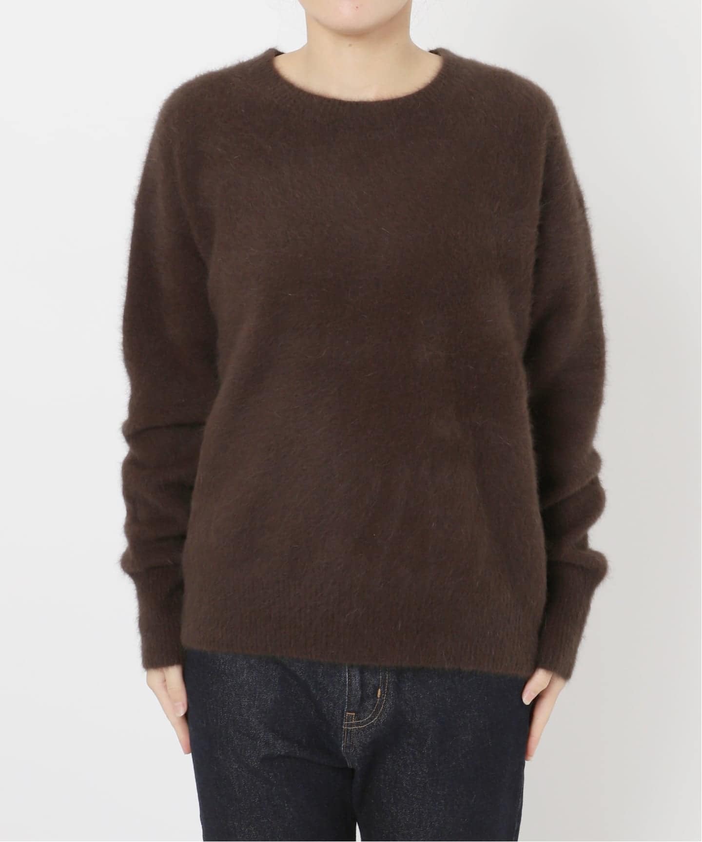 スローブイエナ　フォックスアルパカプルオーバー　ブラウン フォックスアルパカプルオーバー（ニット／セーター）｜SLOBE IENA