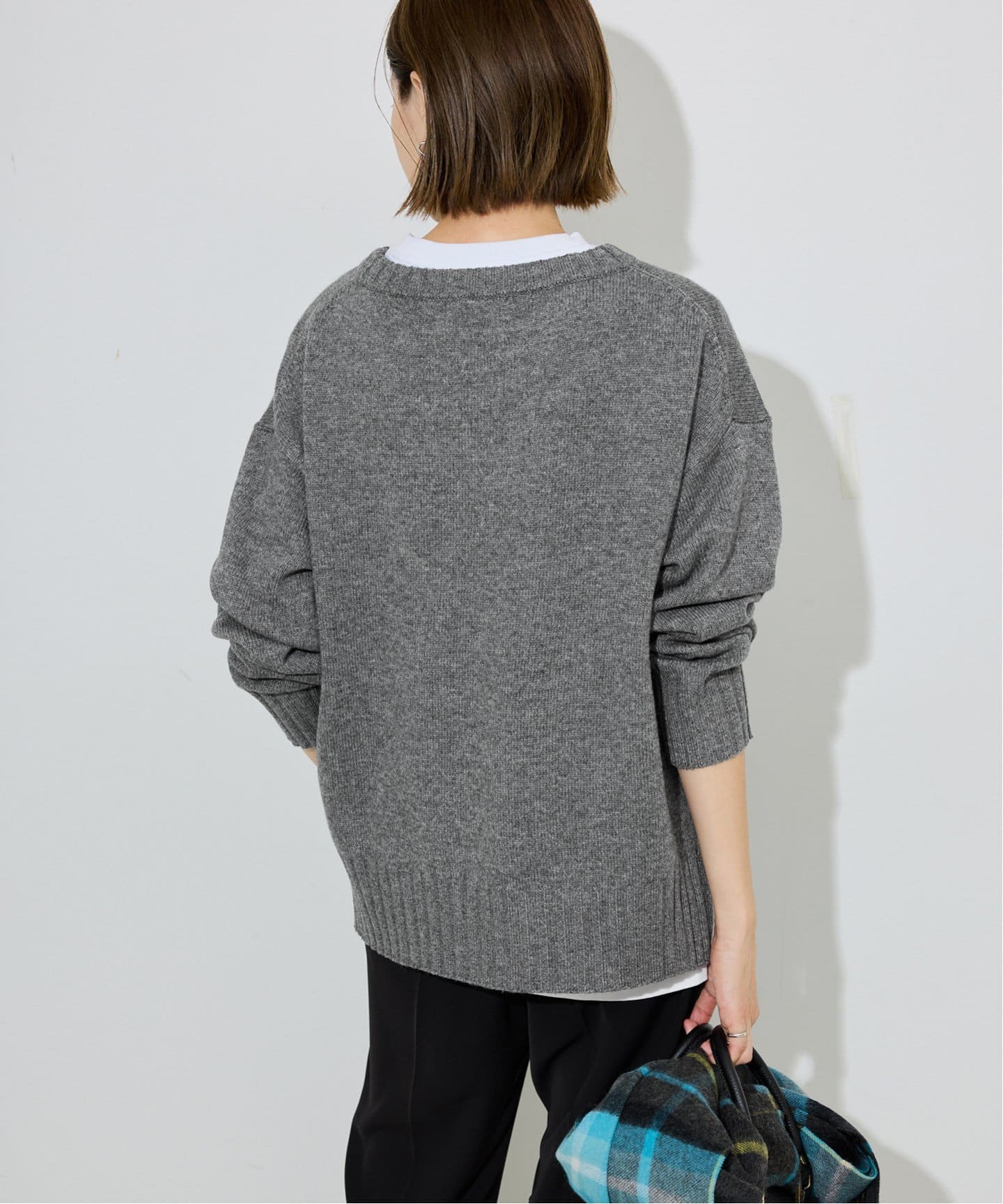 極美品✨　SLOBE IENA LE BATEAUロゴニット　ブラック 22AW♪LE BATEAUロゴニット ブラック黒 M フリーサイズ 洗える